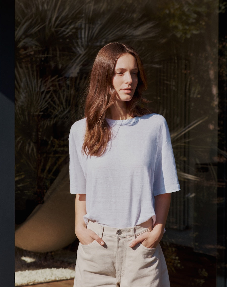 The LINEN 03 / The Relaxed-Fit - White