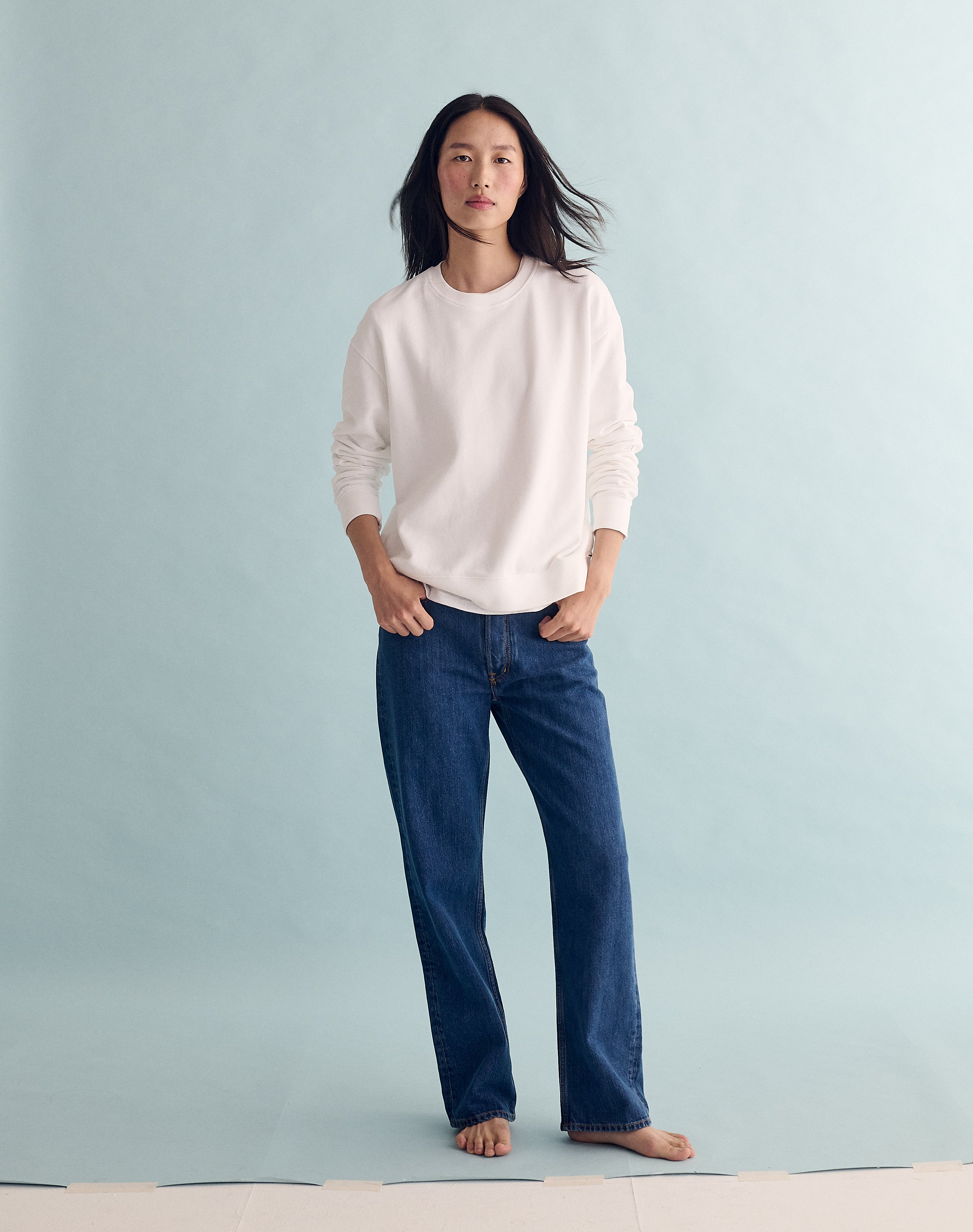 The Lived-in Loopback / Classic-Fit - White