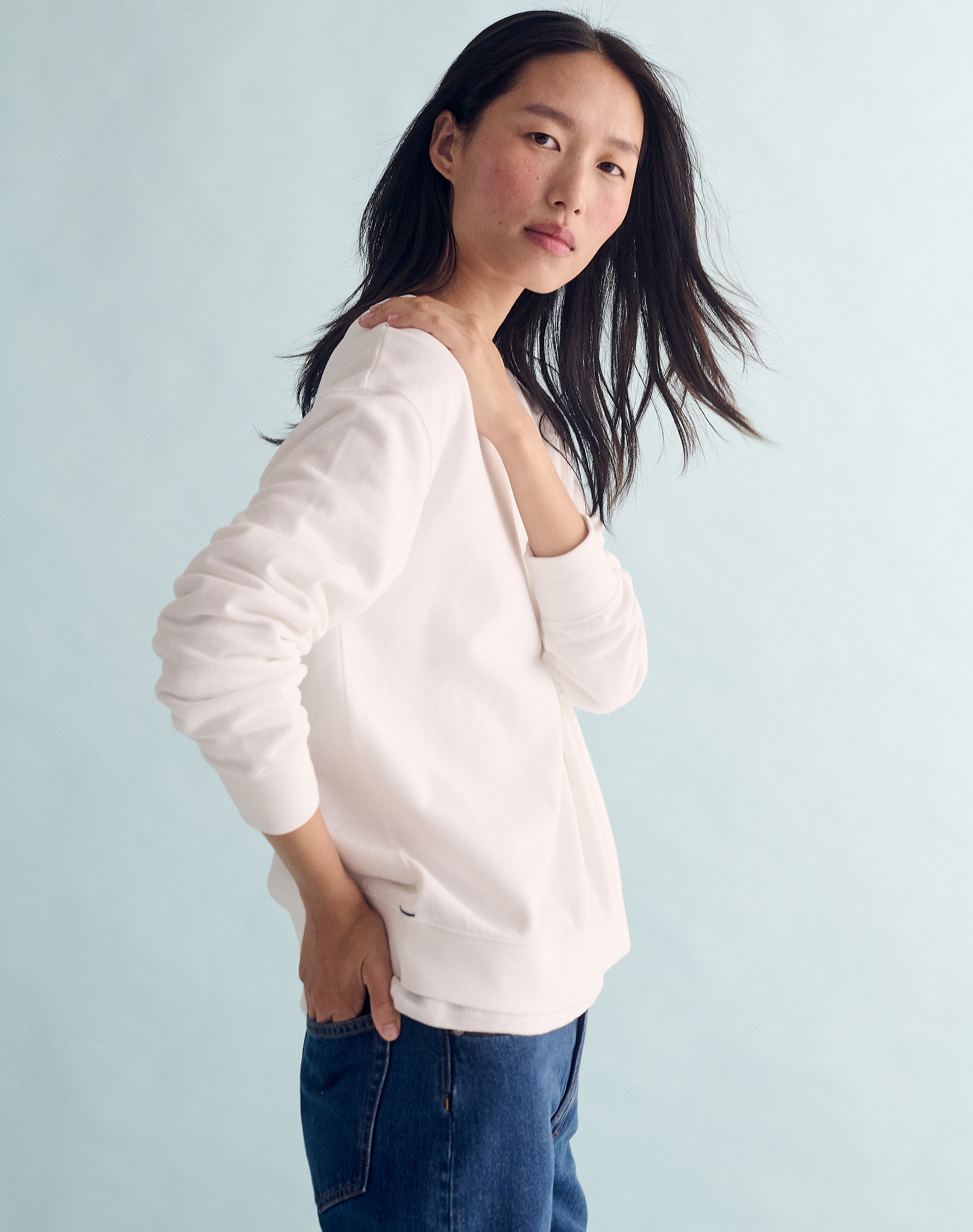 The Lived-in Loopback / Classic-Fit - White