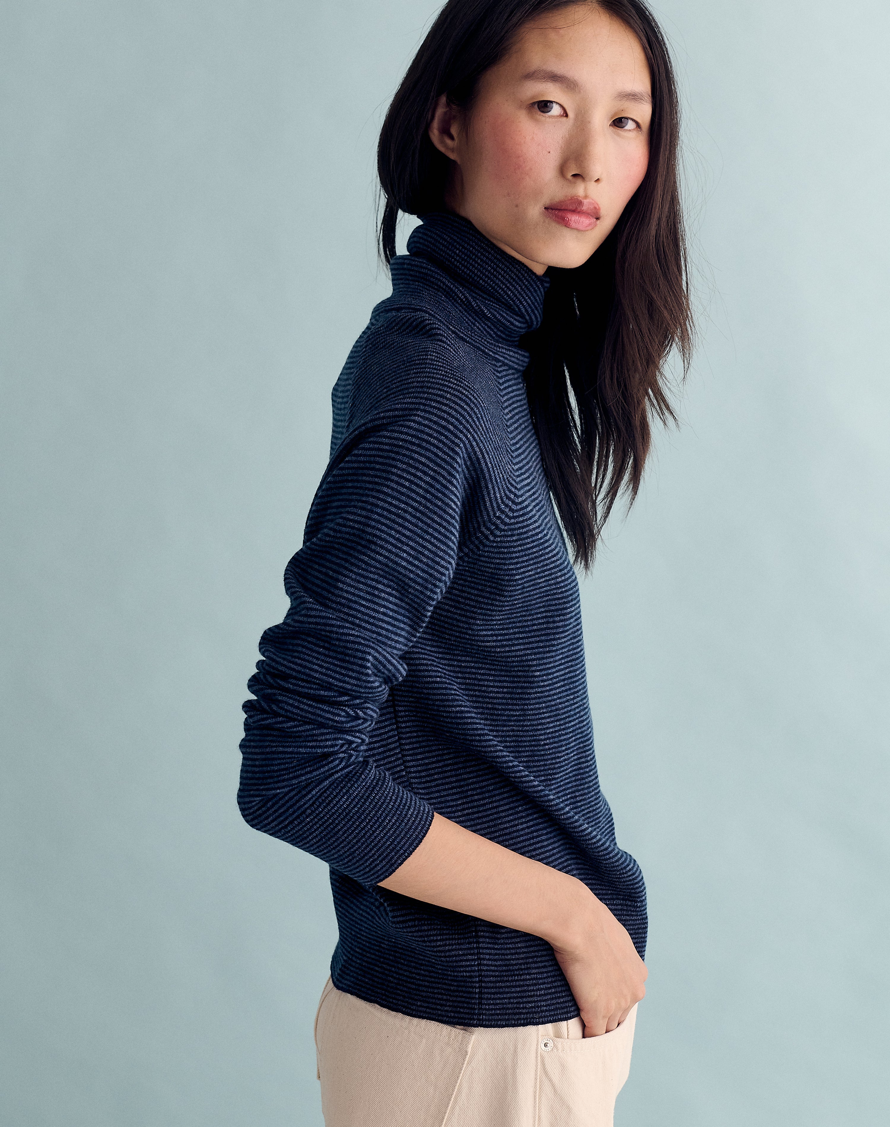 The Weekend Polo - Navy + Atlantic Blue