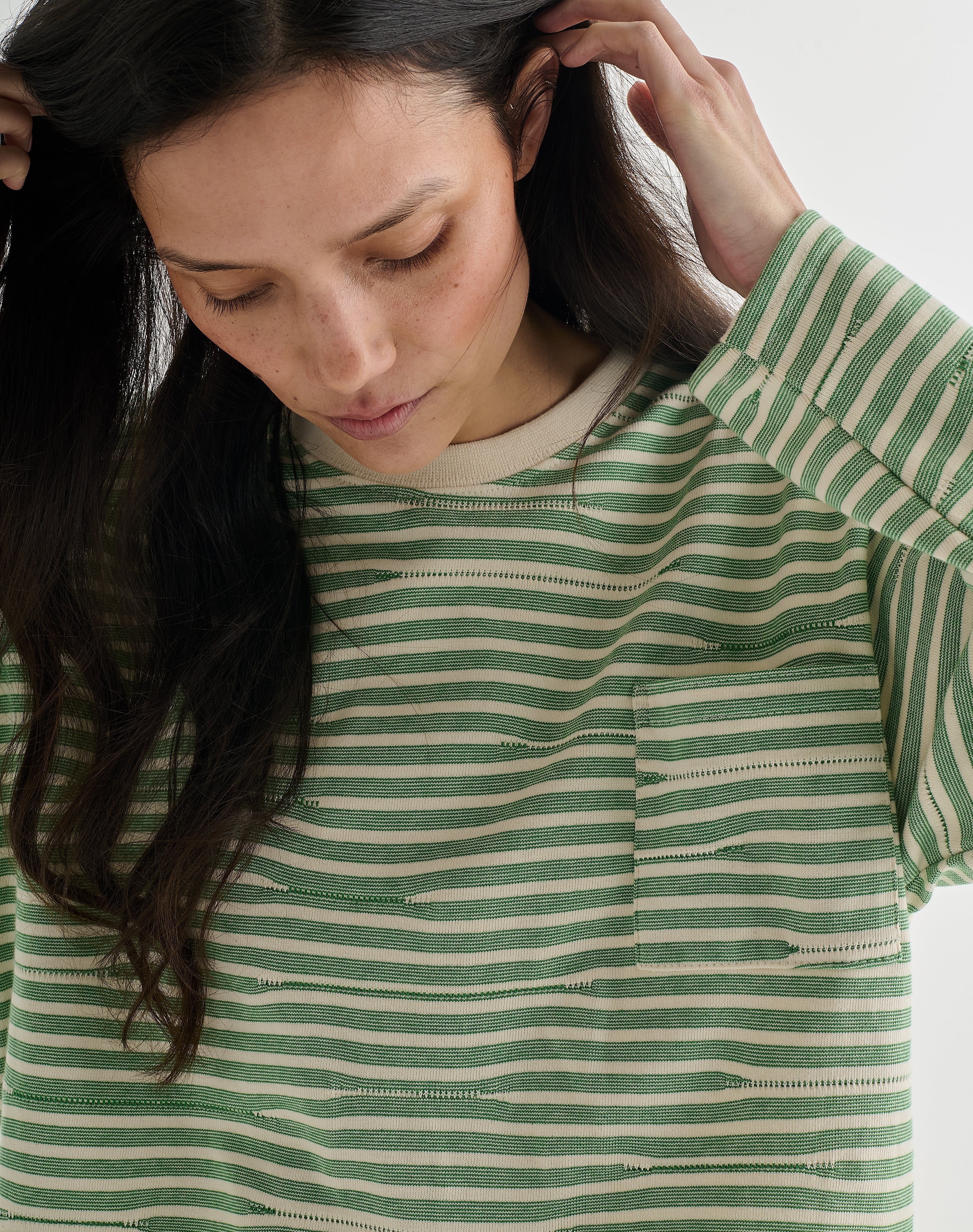 The BRITISH JERSEY 01 - Ecru + Sage