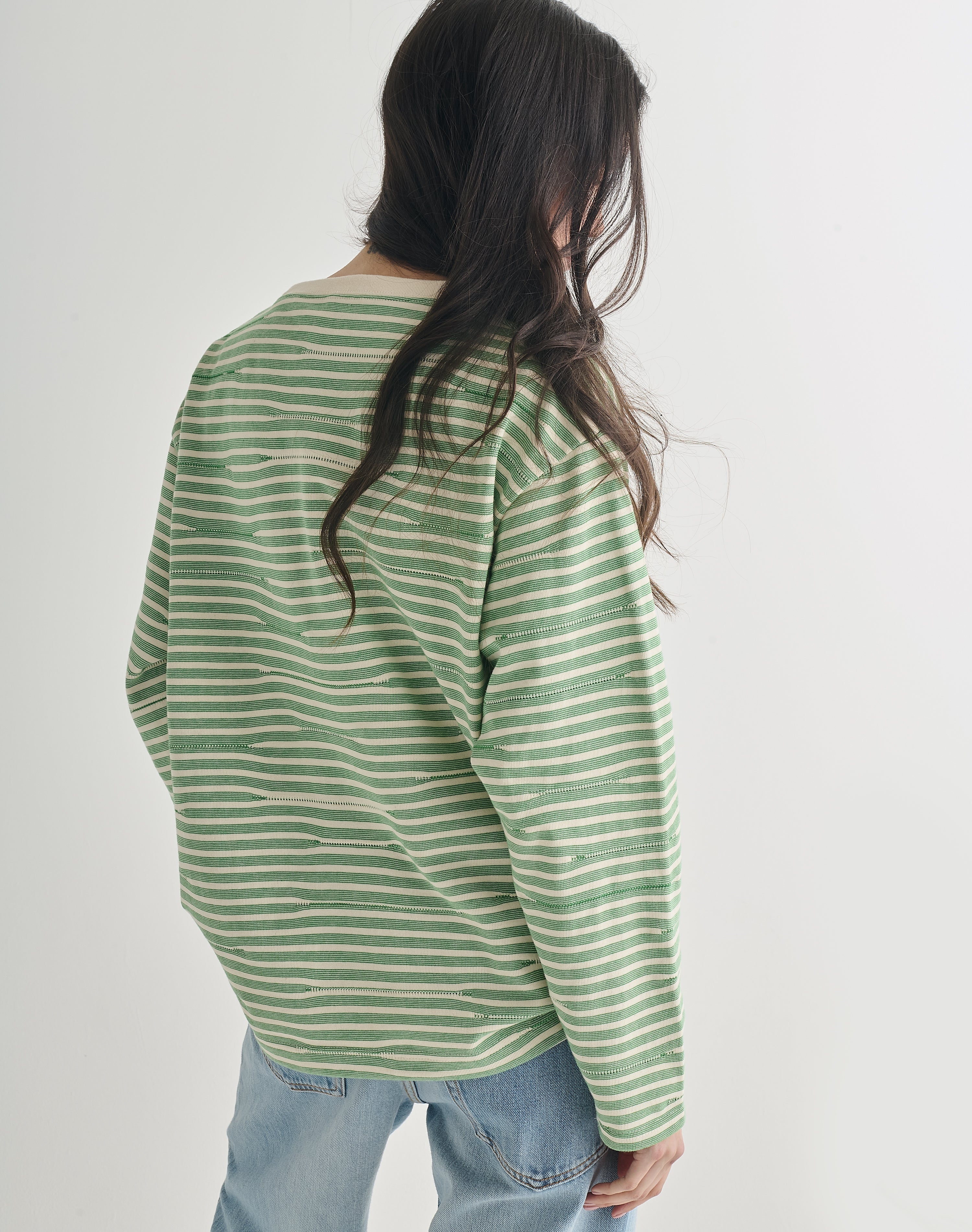 The BRITISH JERSEY 01 - Ecru + Sage