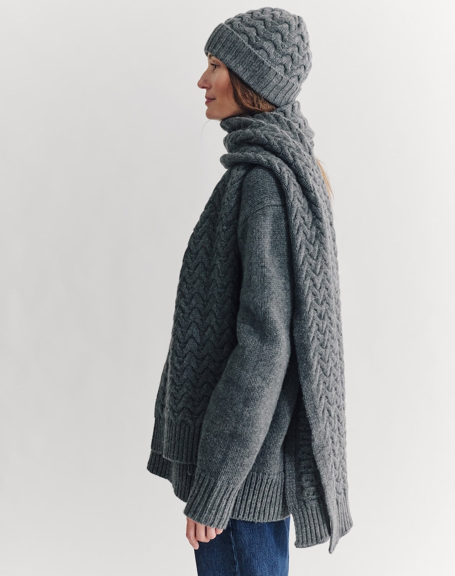 The Border Cable Hat - Fossil