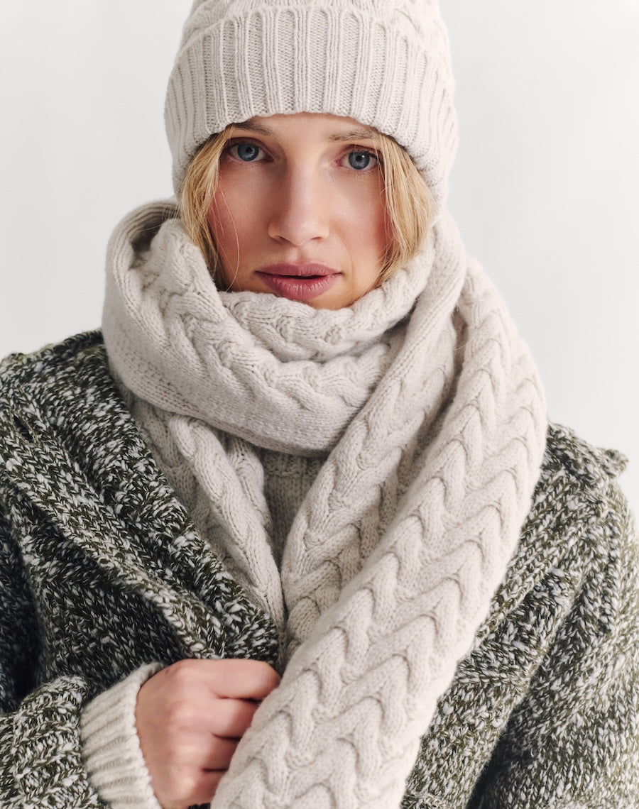 The Border Cable Scarf - Lait