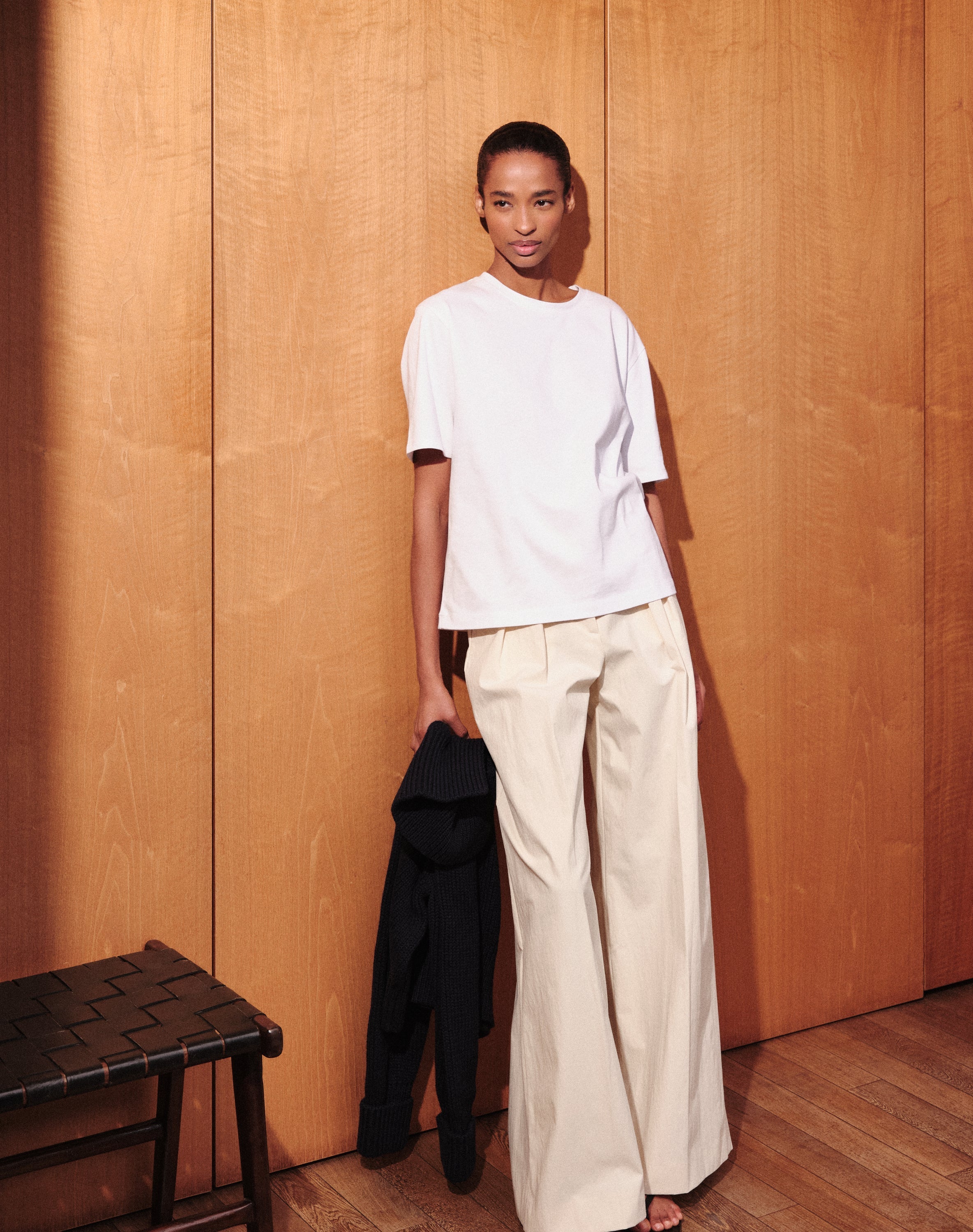 The Structured Slub / The Short Sleeve - White