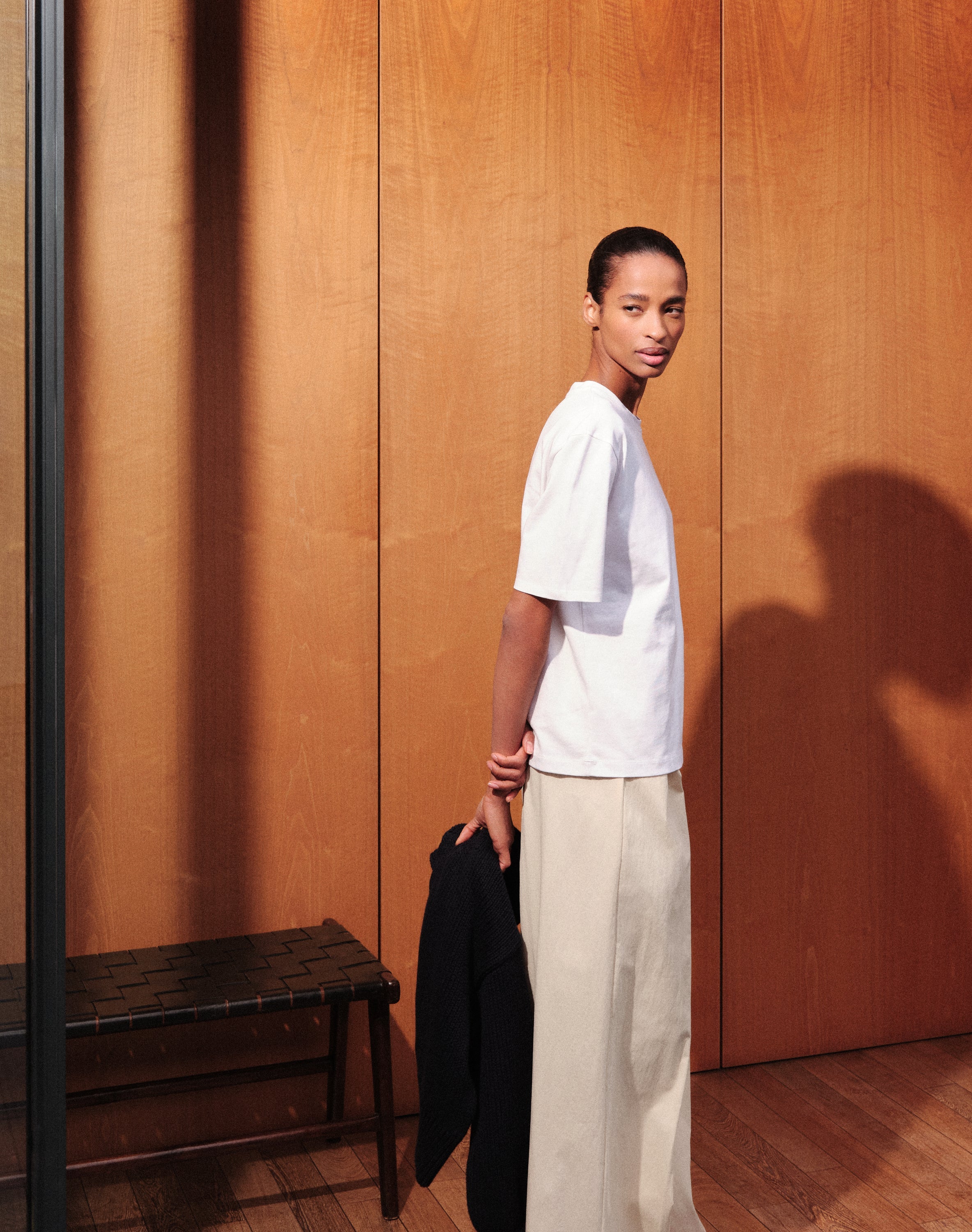 The Structured Slub / The Short Sleeve - White