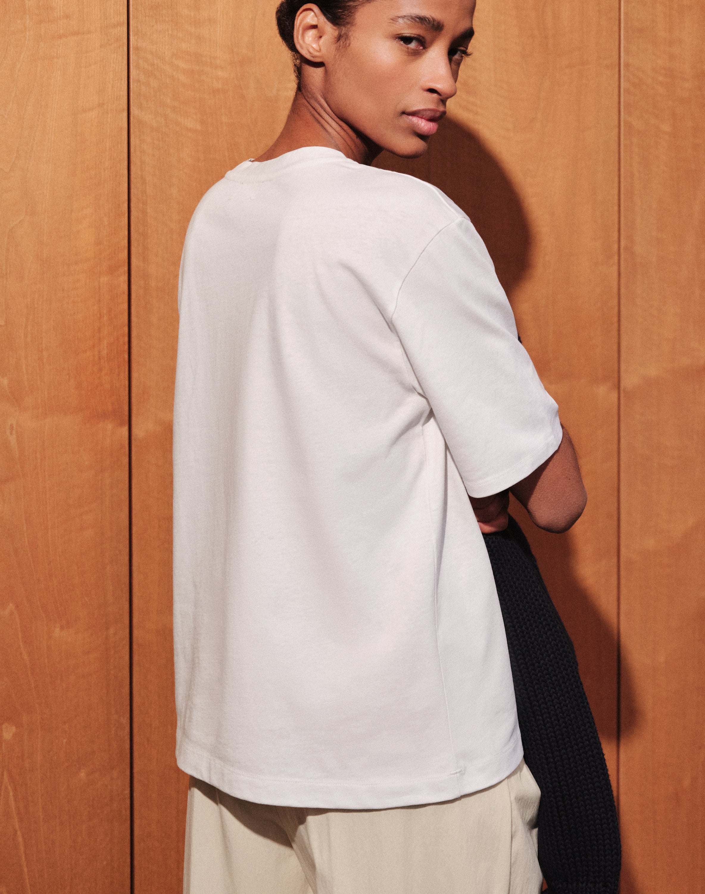 The Structured Slub / The Short Sleeve - White