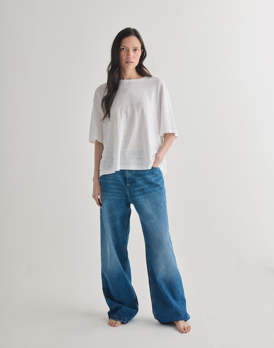 The LINEN 03 / The Relaxed-Fit - White