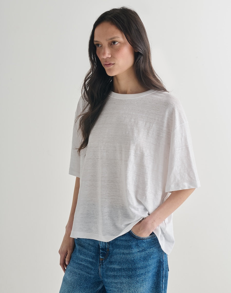 The LINEN 03 / The Relaxed-Fit - White