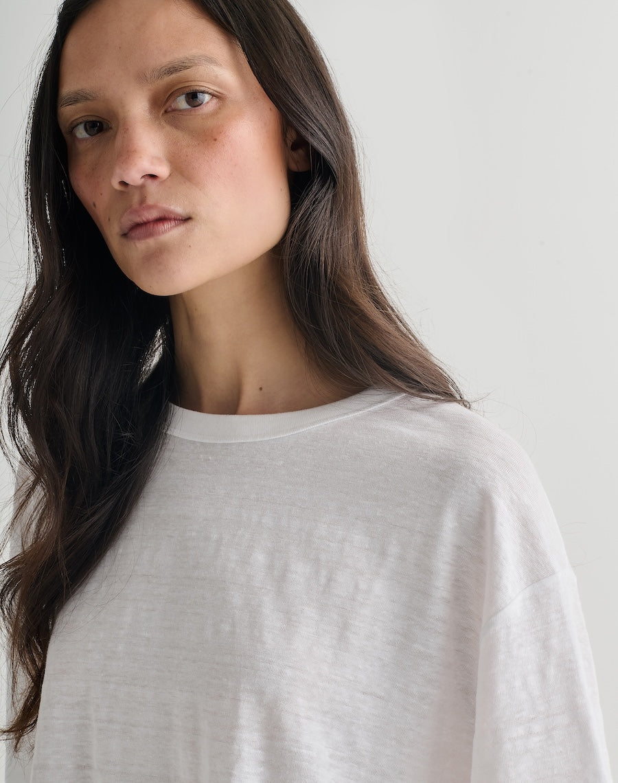 The LINEN 03 / The Relaxed-Fit - White