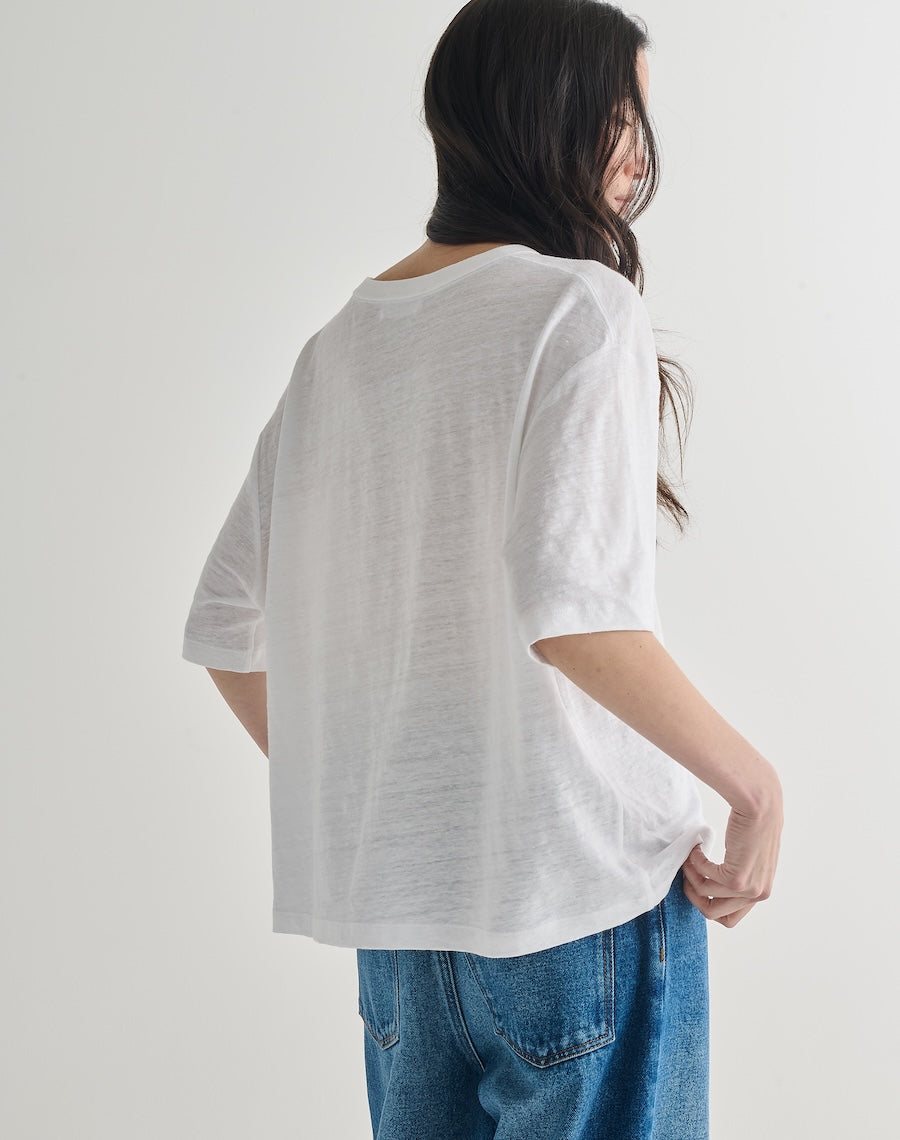 The LINEN 03 / The Relaxed-Fit - White
