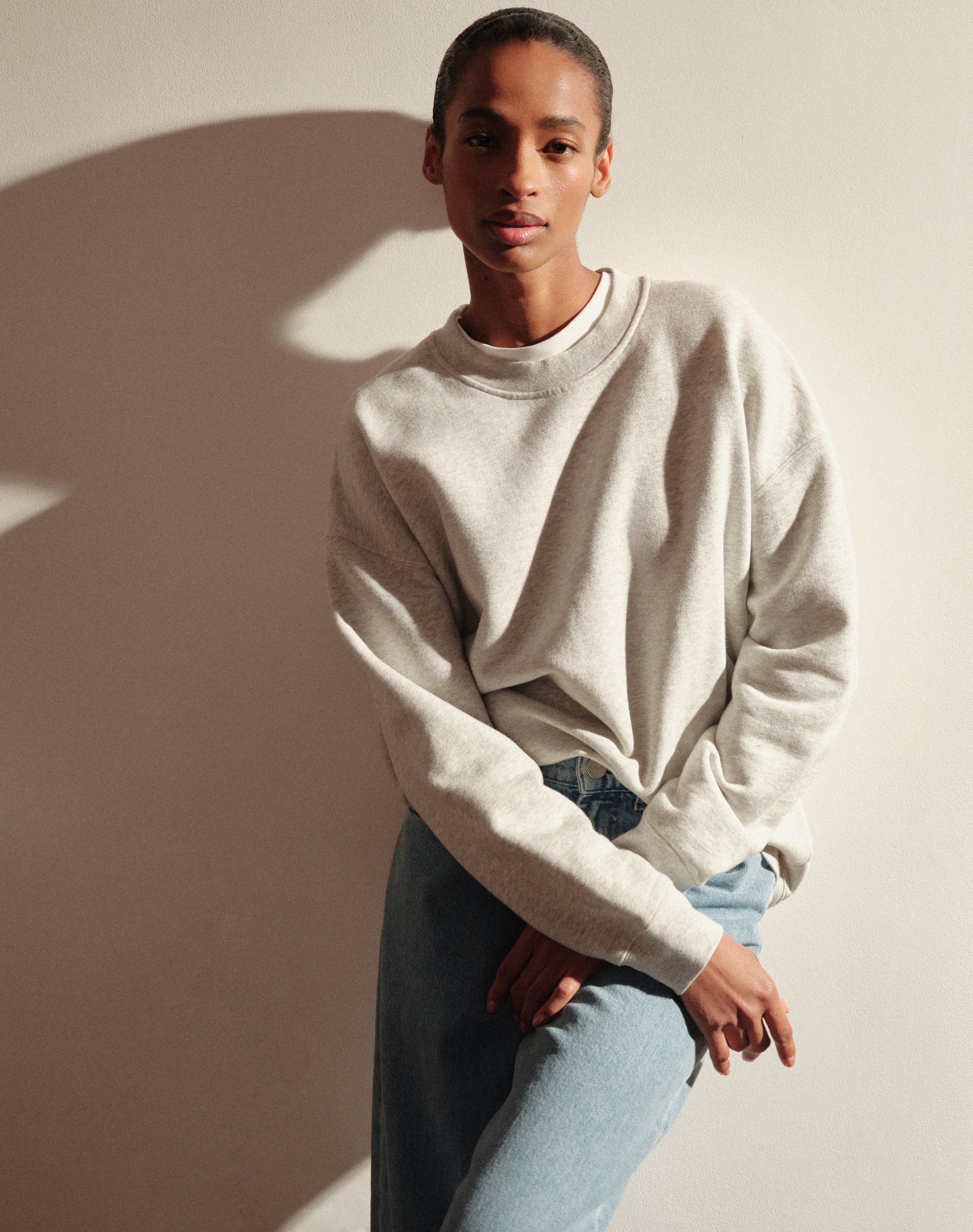 The Relaxed-fit SWEATSHIRT - Ice Grey