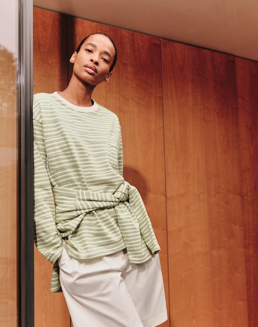 The BRITISH JERSEY 01 - Ecru + Sage
