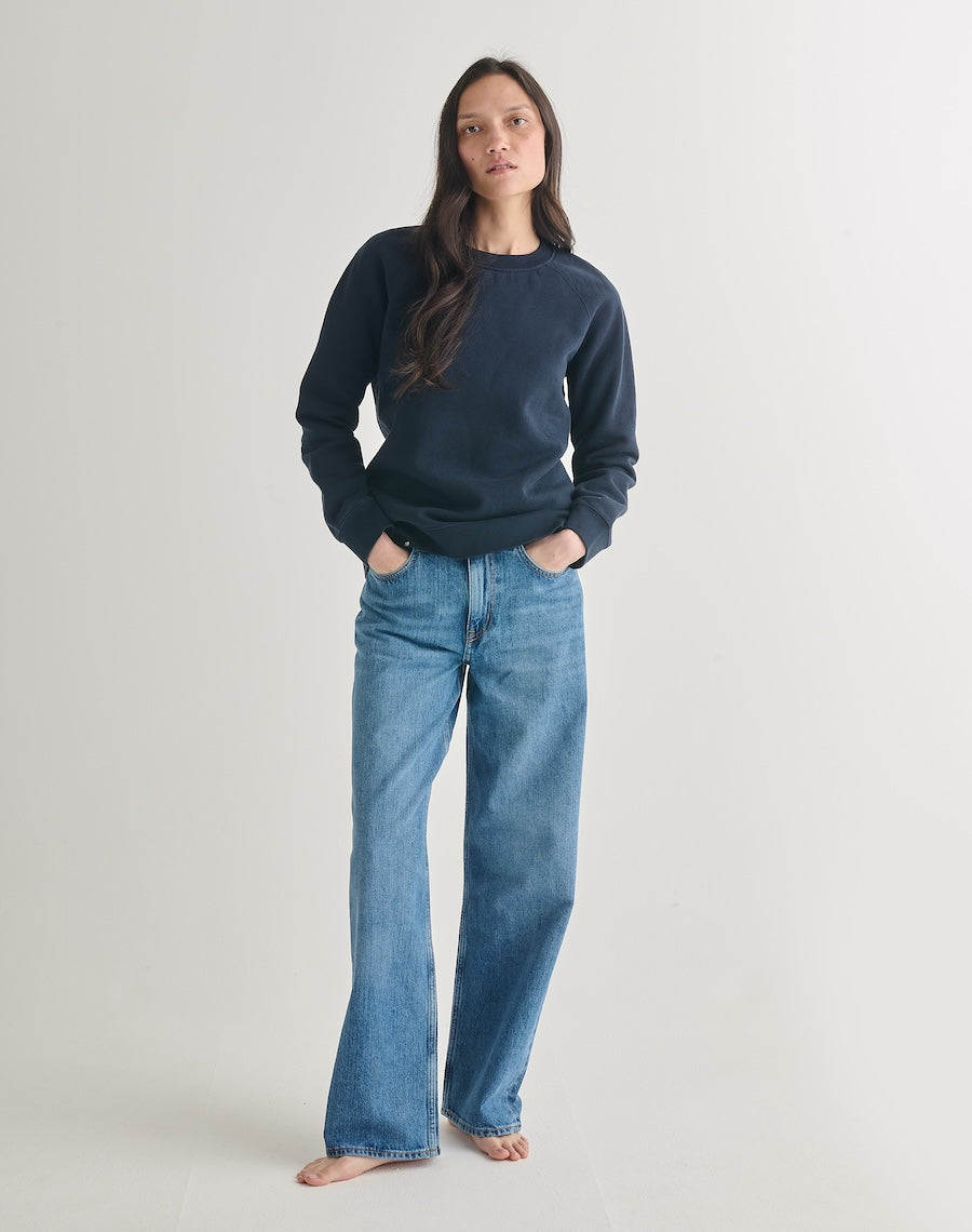 The Vintage-Fit SWEATSHIRT - Navy