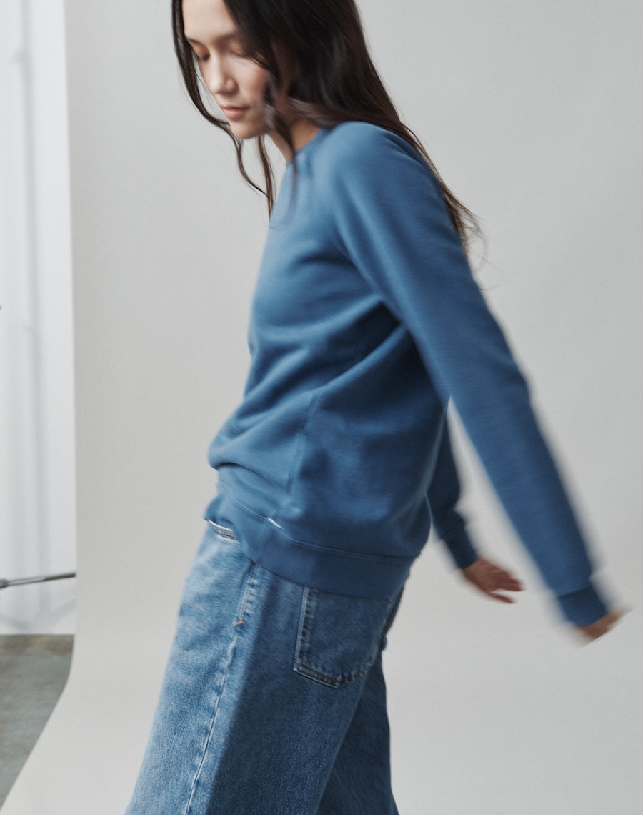 The Vintage-Fit SWEATSHIRT - Ocean Blue