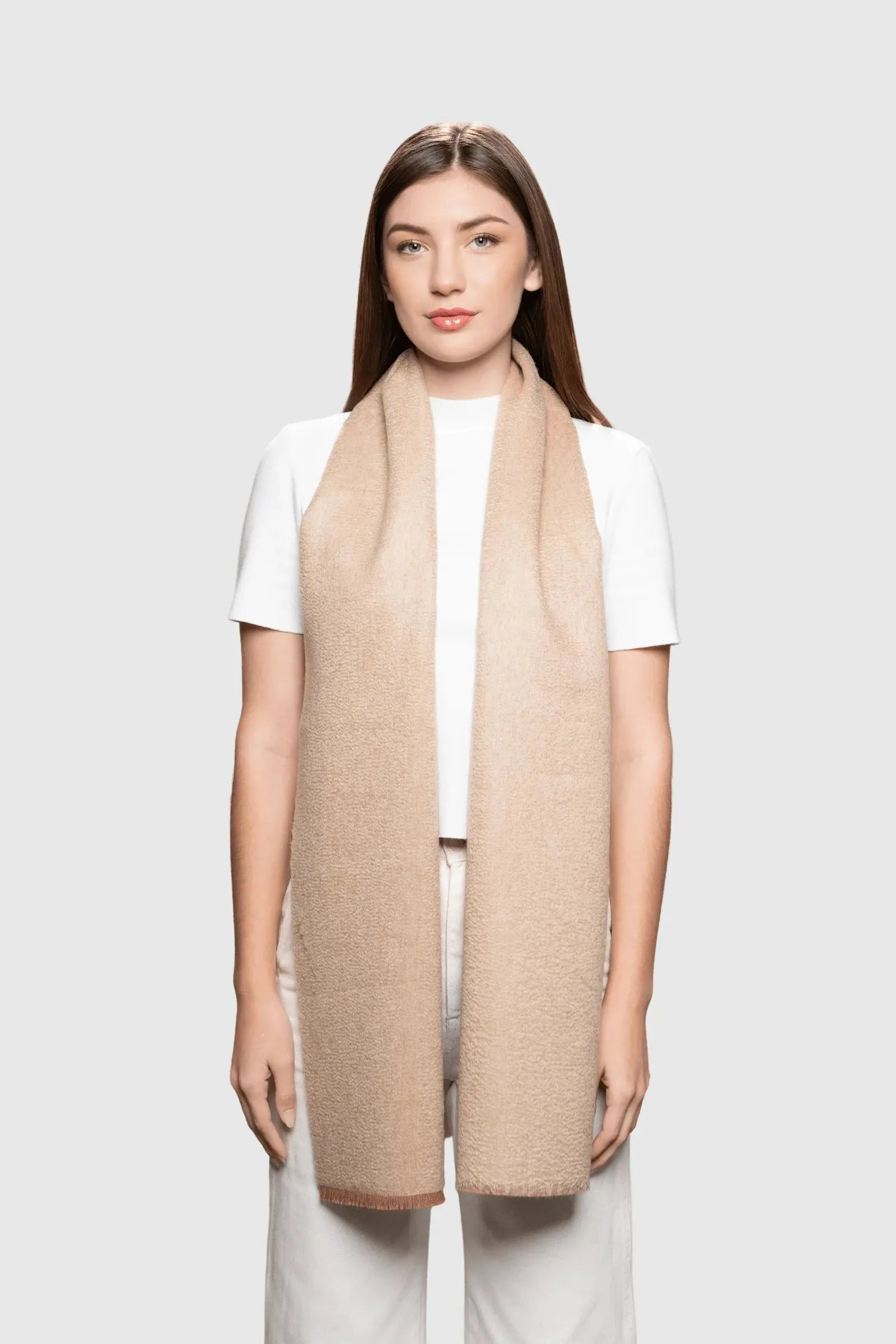 Two Tone Baby Alpaca Scarf