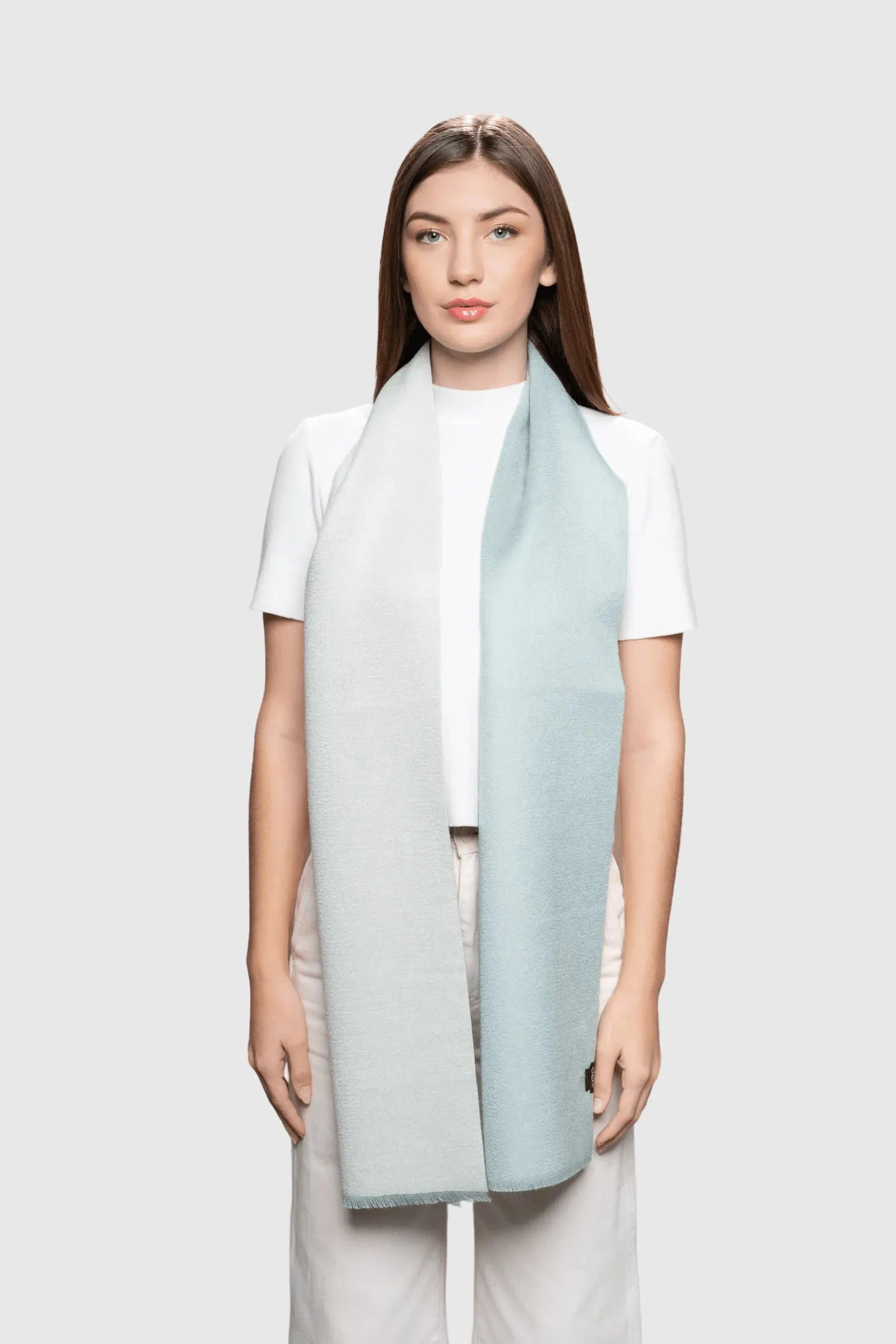 Two Tone Baby Alpaca Scarf