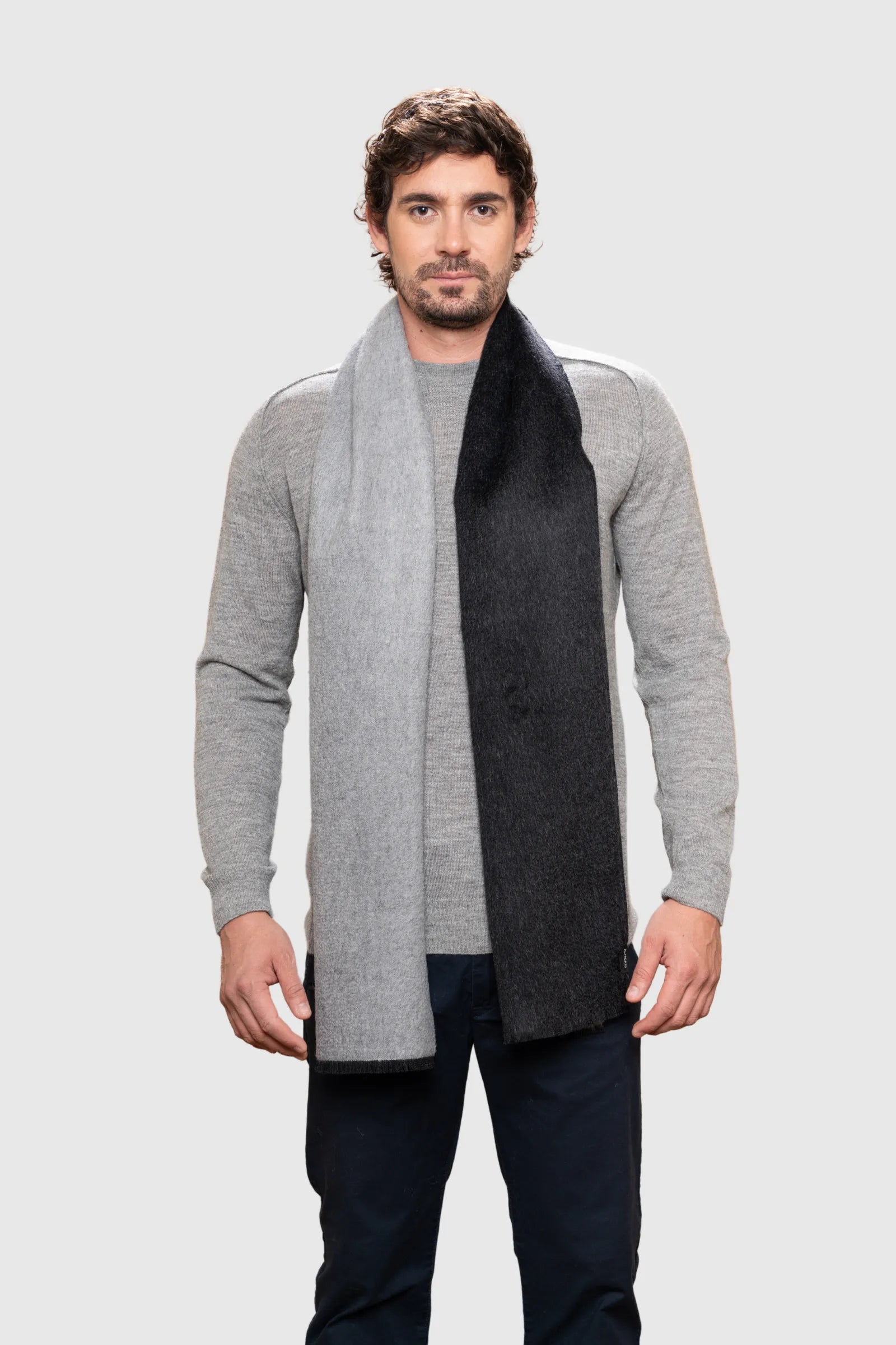 Two Tone Baby Alpaca Scarf