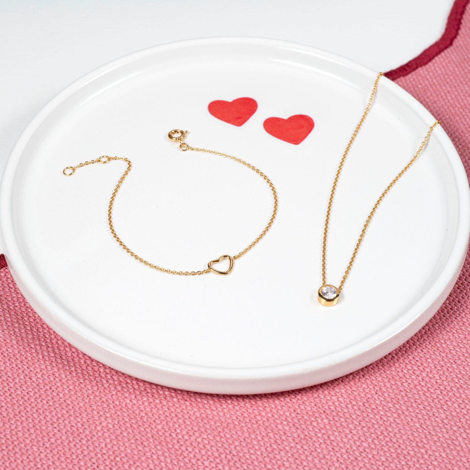 Verona Gold Vermeil & Cubic Zirconia Solitaire Necklace