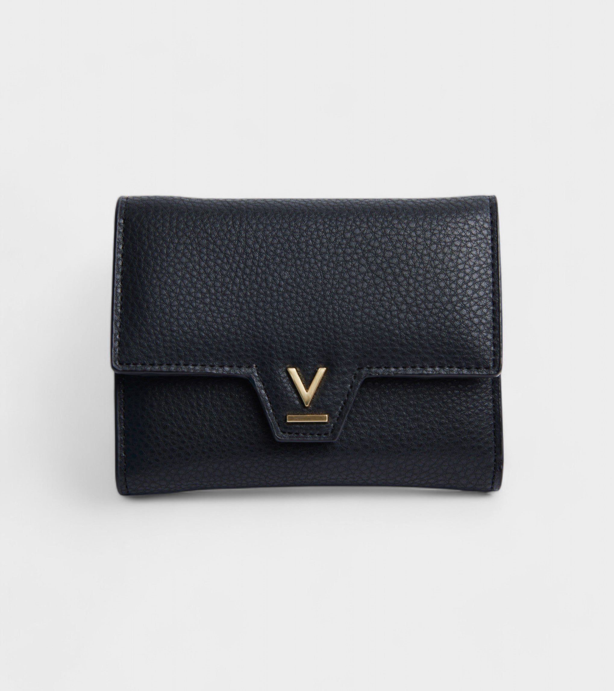 Clemmie Vegan Bio-Based Bamboo Trifold Purse in Black