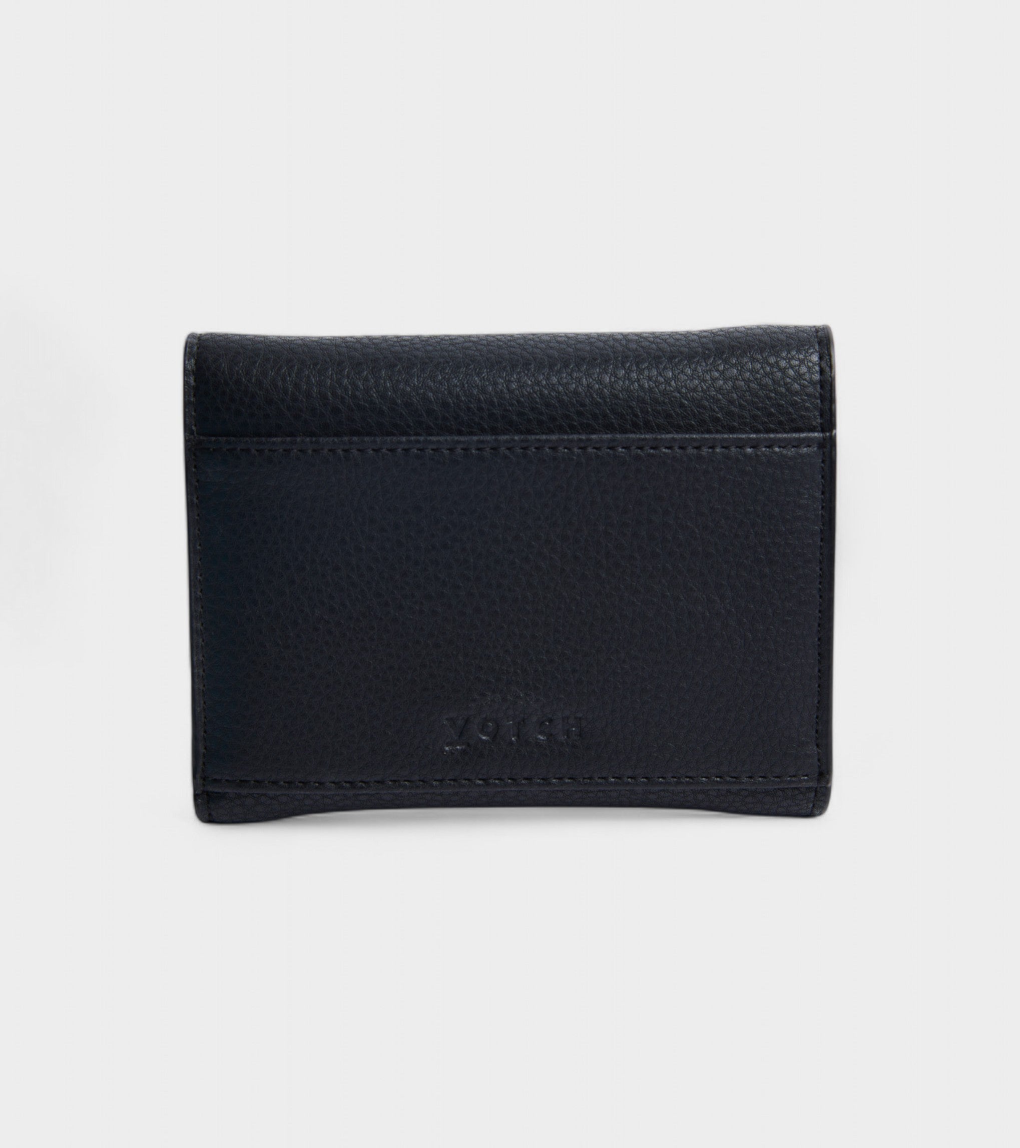 Clemmie Vegan Bio-Based Bamboo Trifold Purse in Black