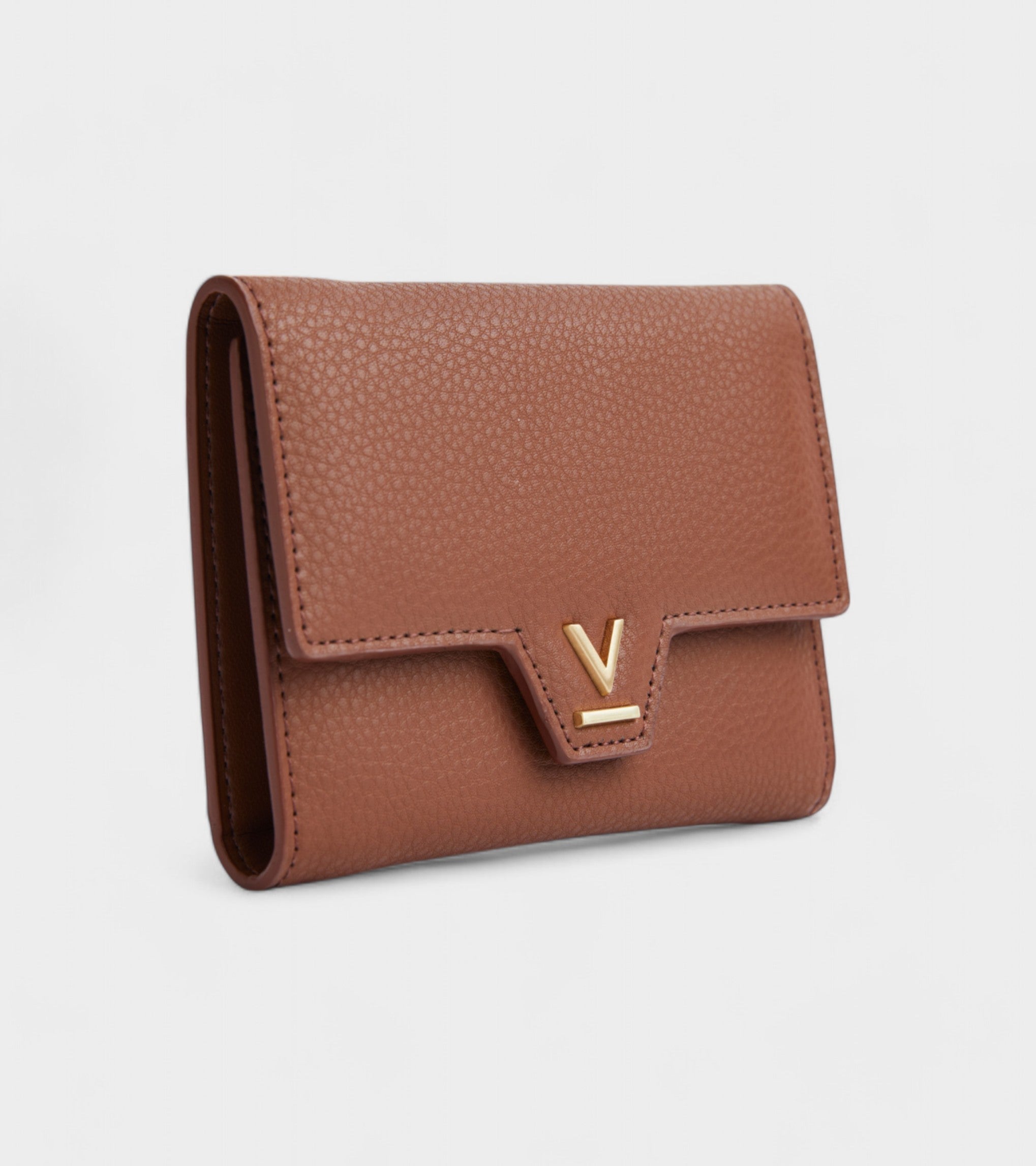 Clemmie Vegan Bio-Based Bamboo Trifold Purse in Brown