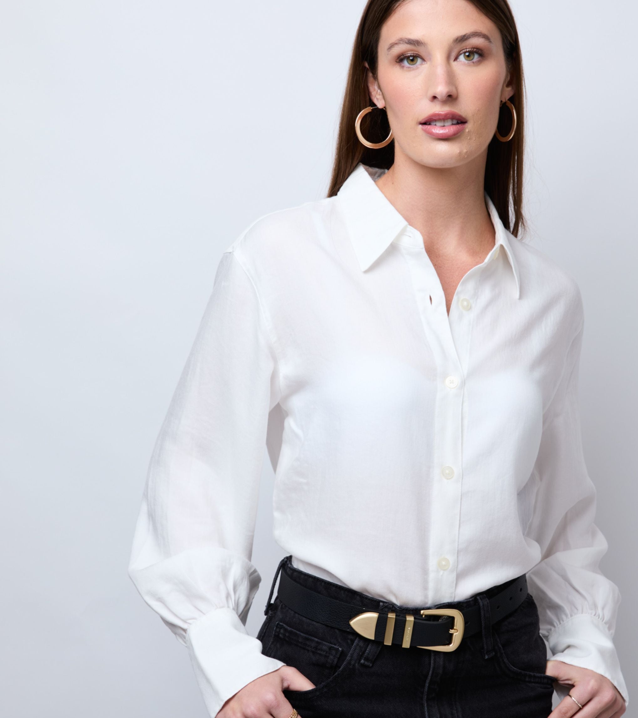 Daisy Vegan Bio-Based Bamboo Western Belt in Black