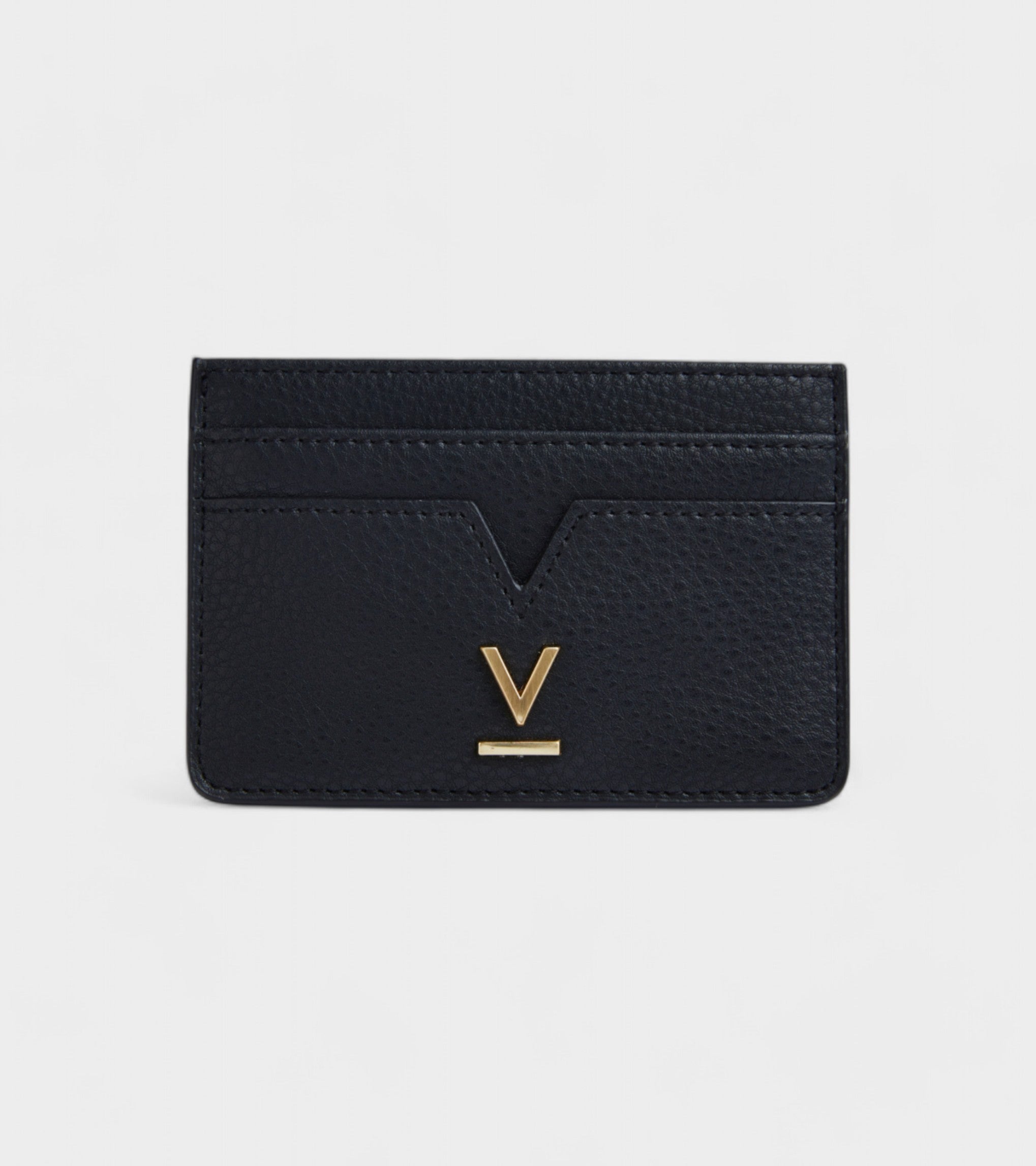 Elia Vegan Bio-Based Bamboo Leather Card Holder in Black