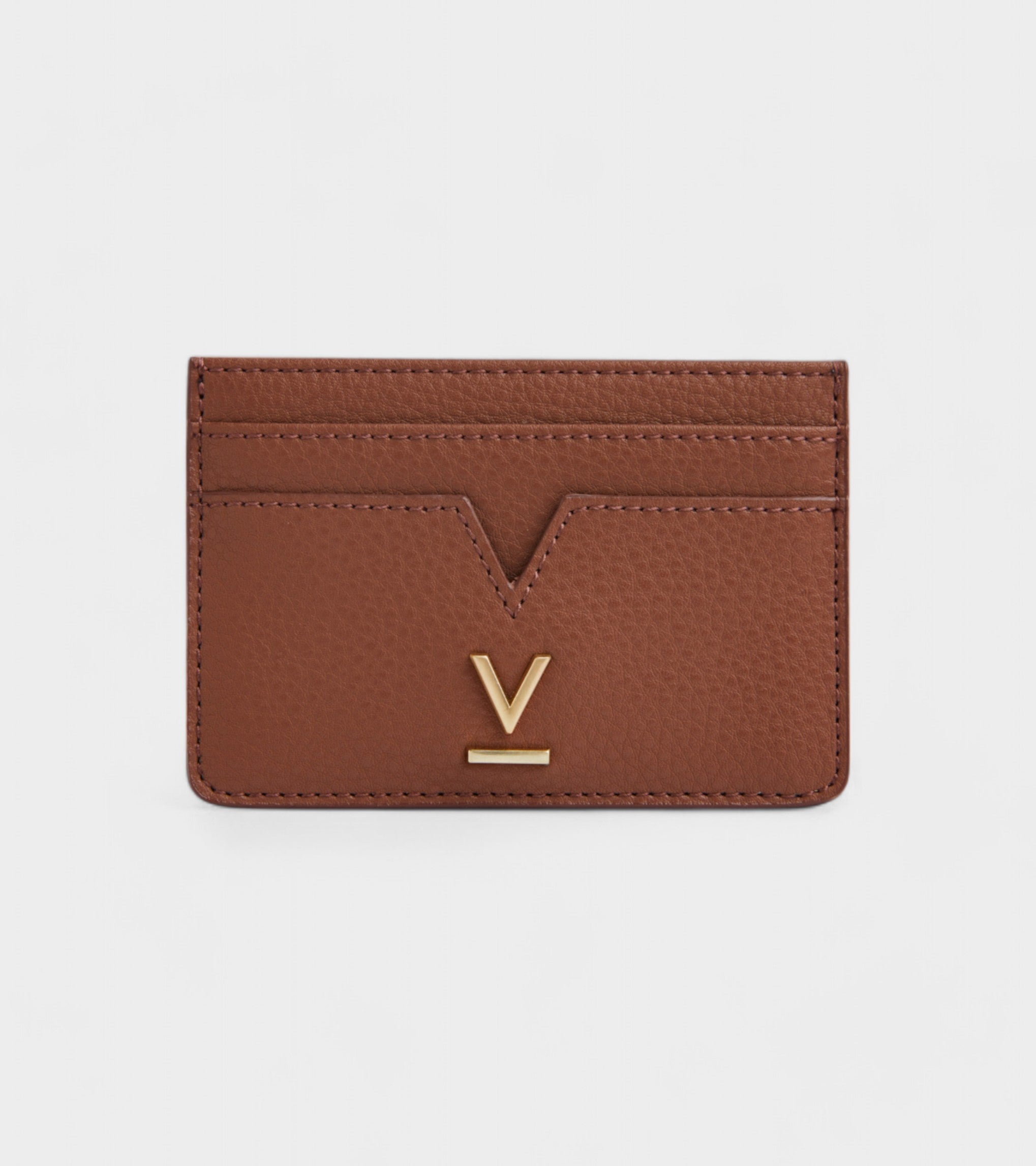 Elia Vegan Bio-Based Bamboo Leather Card Holder in Brown