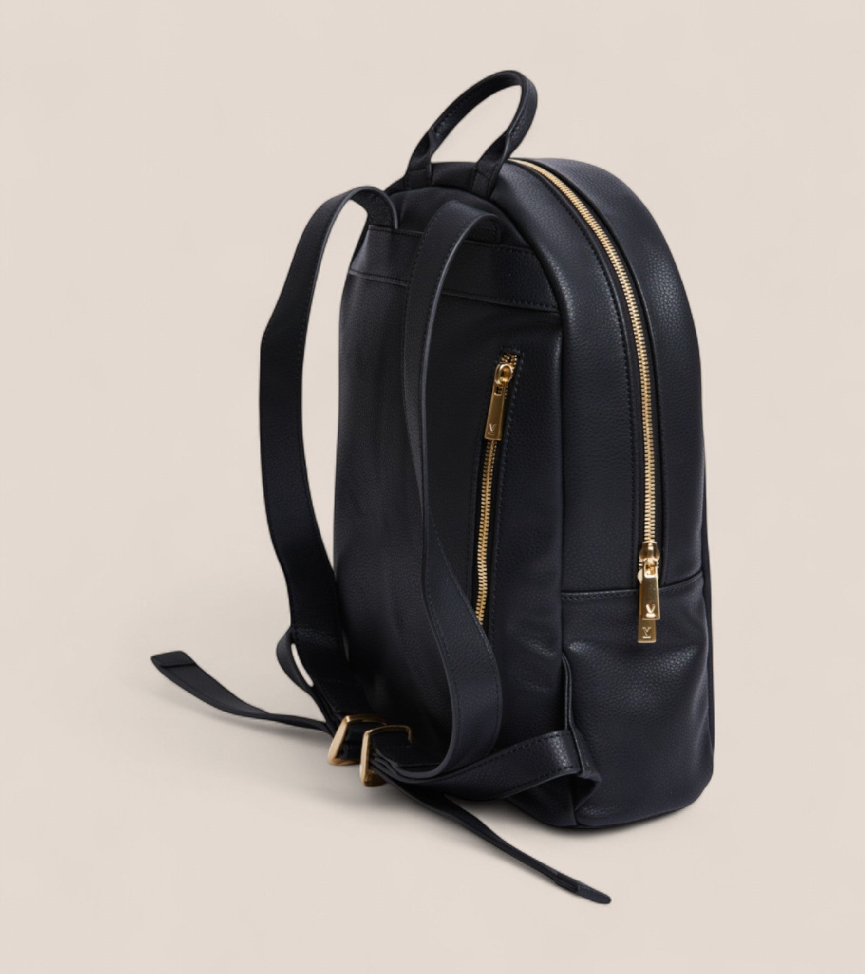 Laurie Vegan Bio-Based Bamboo Leather Backpack in Black