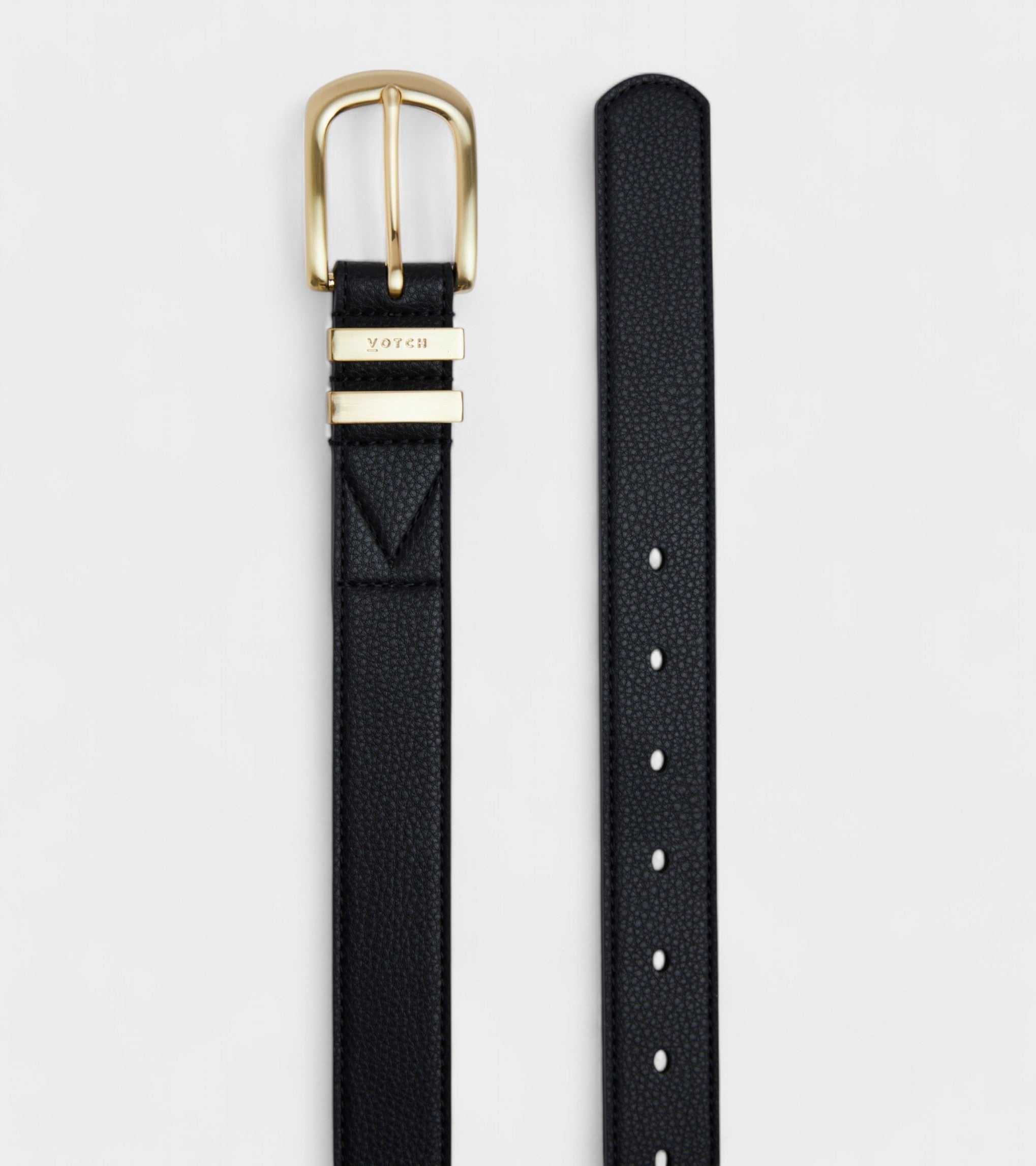 Olive Vegan Bio-Based Bamboo Classic Belt in Black