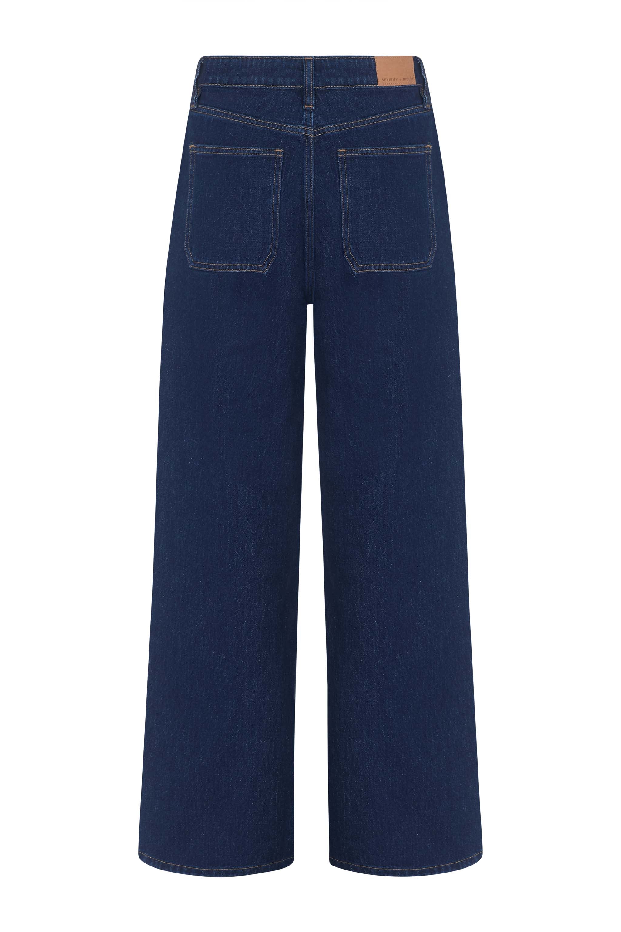 Eden Cropped Wide Leg Jean in Americana
