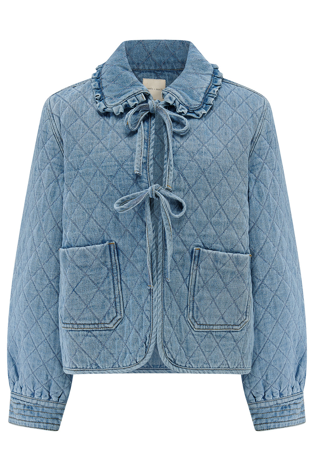 Heidi Quilted Denim Jacket in Rodeo