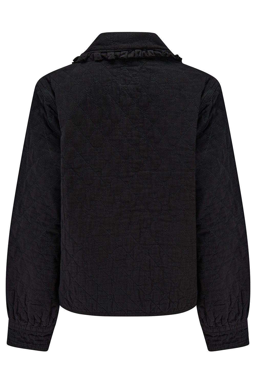 Heidi Quilted Denim Jacket in Black