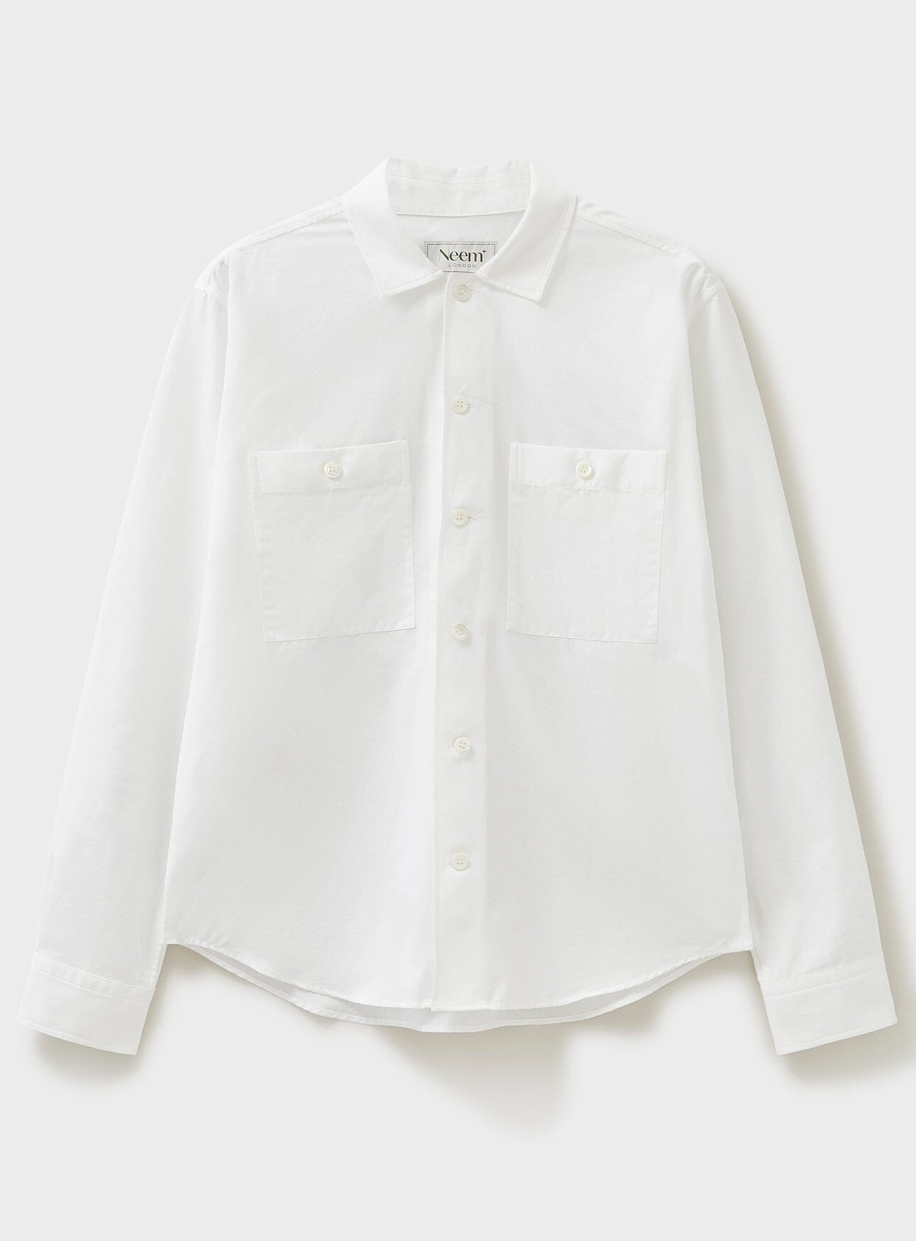 Recycled Italian White Double Pocket Shirt