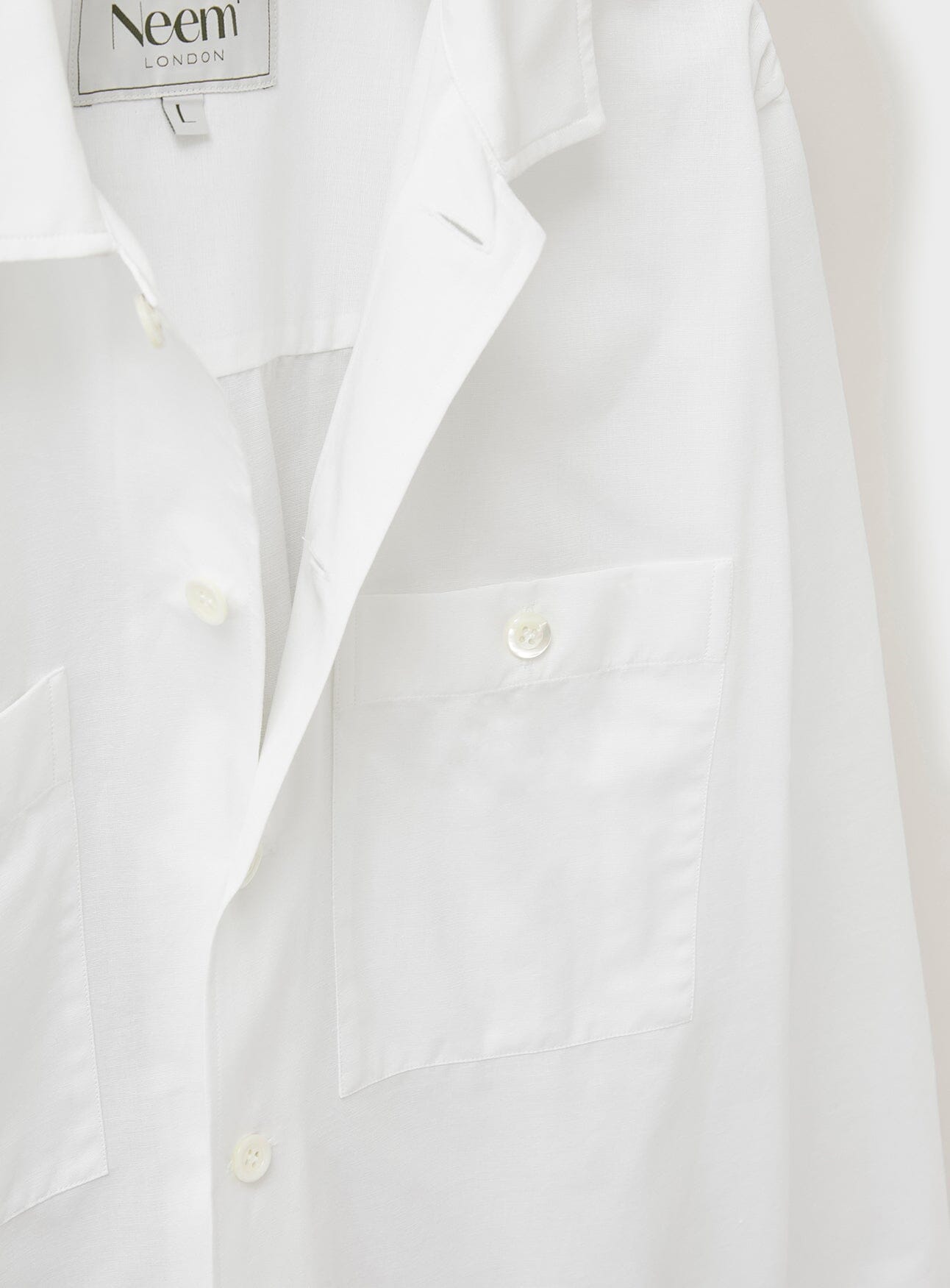 Recycled Italian White Double Pocket Shirt