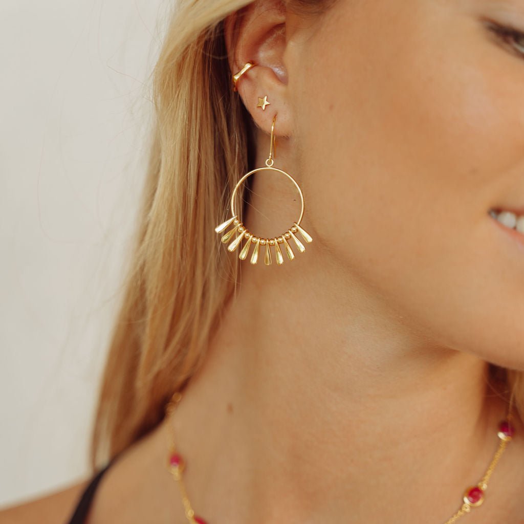 Mini Punkahi Earrings in Gold