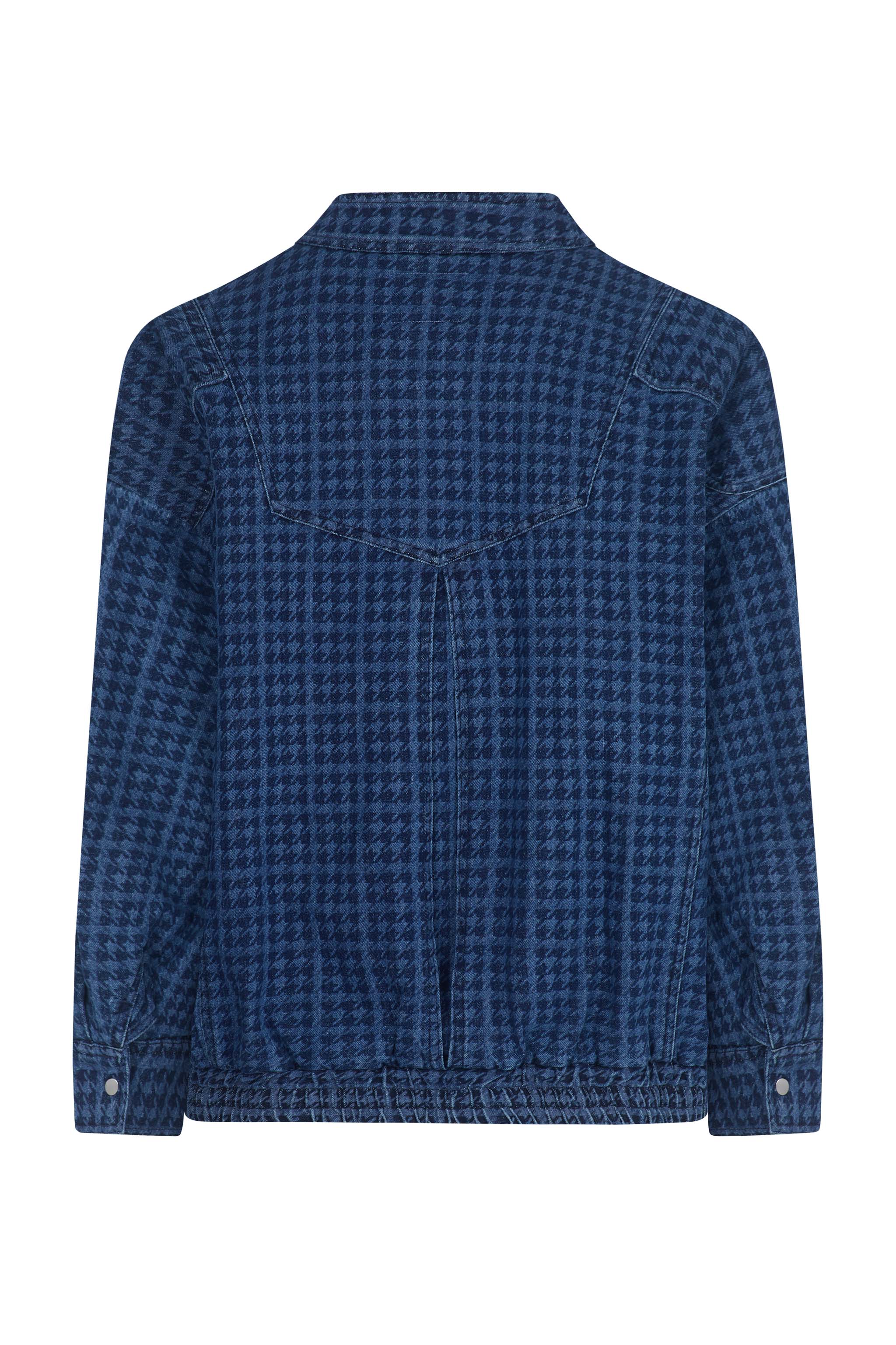 Juno Oversized Bomber Jacket in Houndstooth Americana