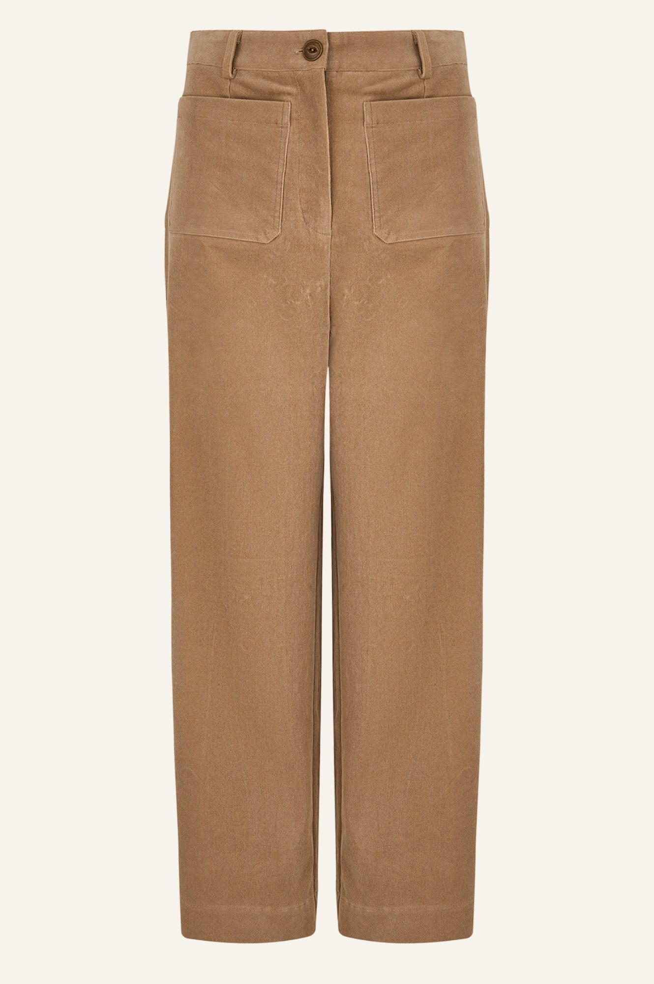 Kendal Cropped Stretch Corduroy Trouser - Camel