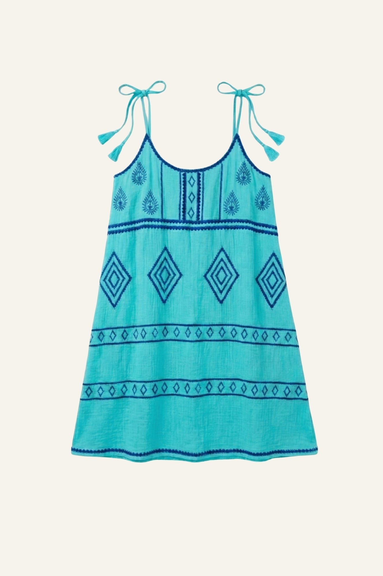 Imogen Dress | Turquoise/Cobalt