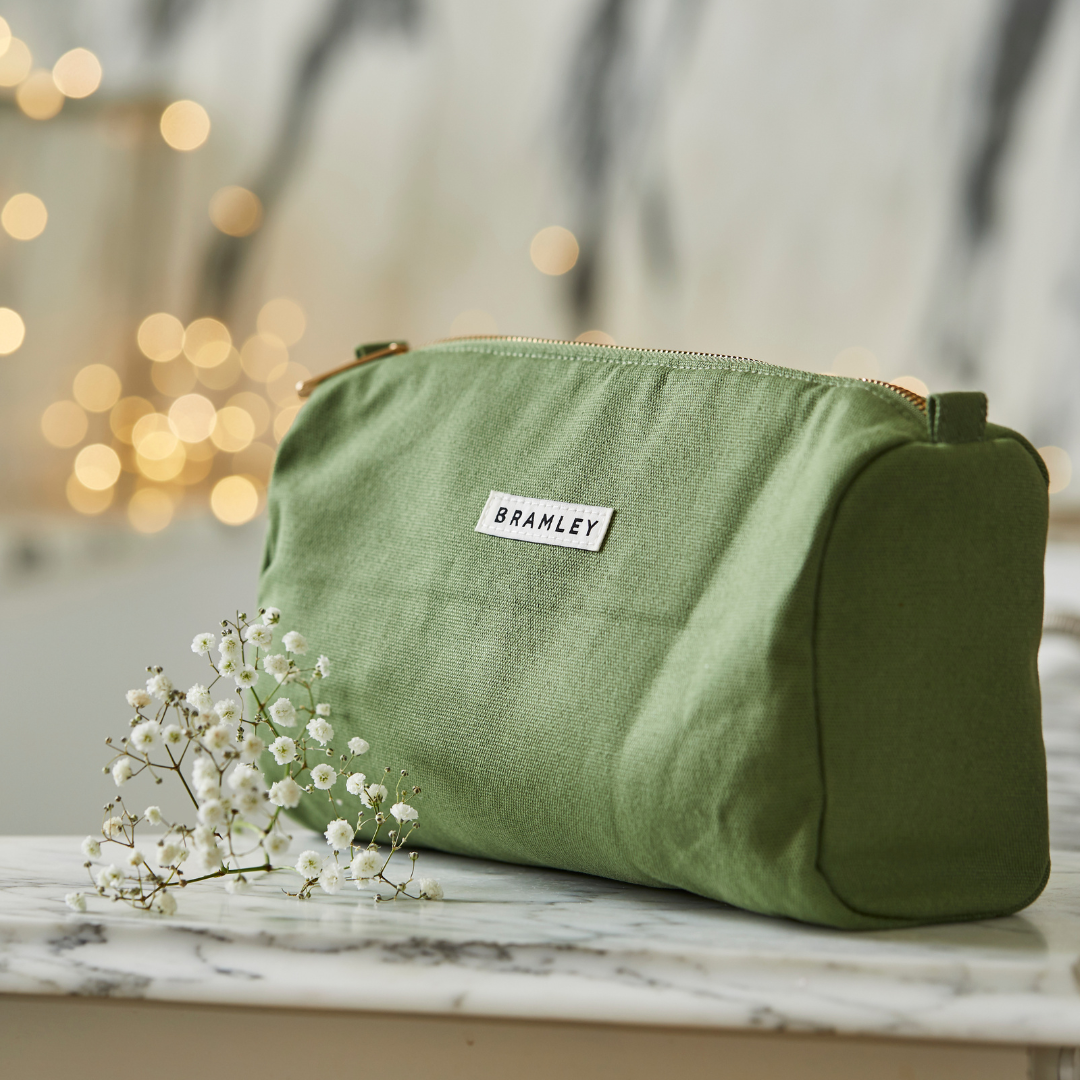 Sage Green Canvas Washbag