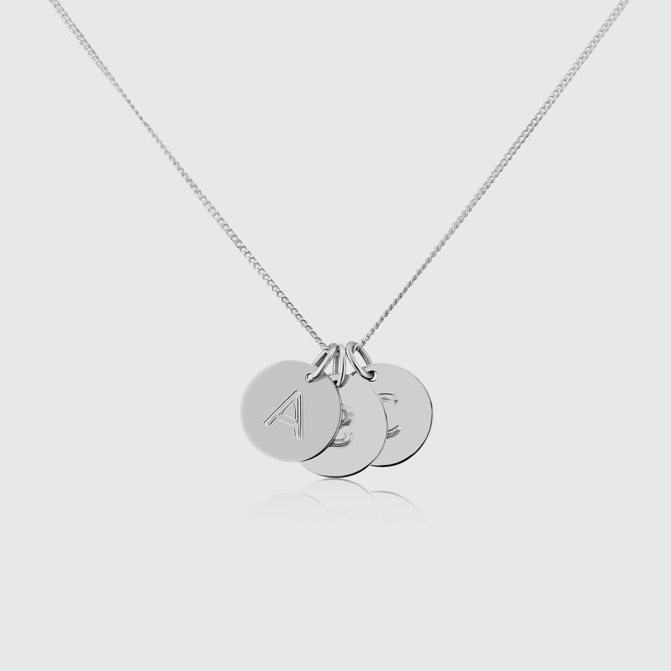 Pembroke Sterling Silver Disc Trio Necklace