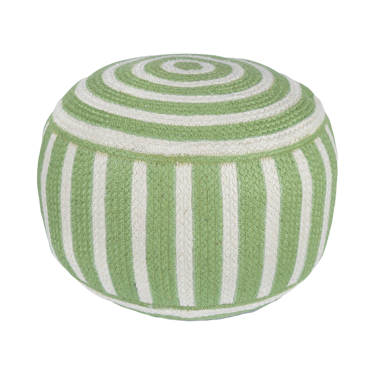 Jade Jute Pouffe Small