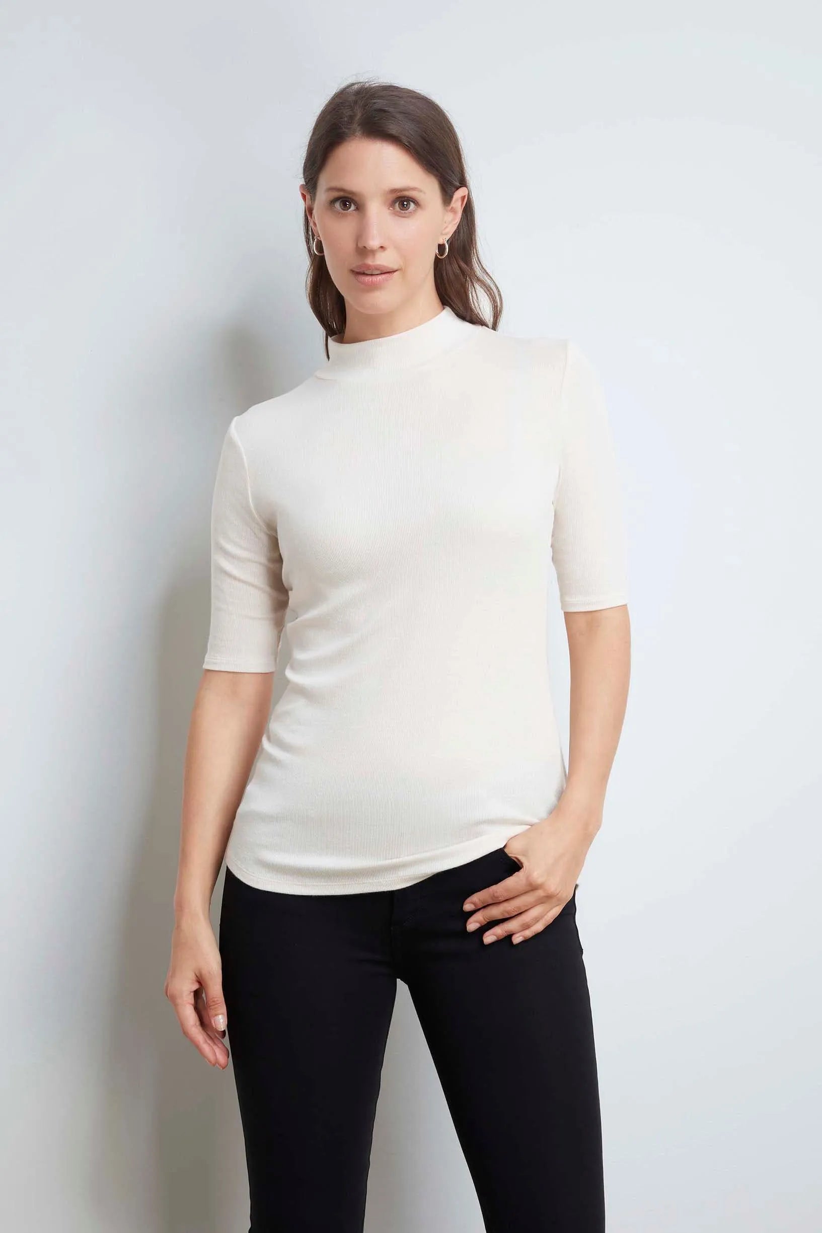 Mock Neck Micro Modal Top