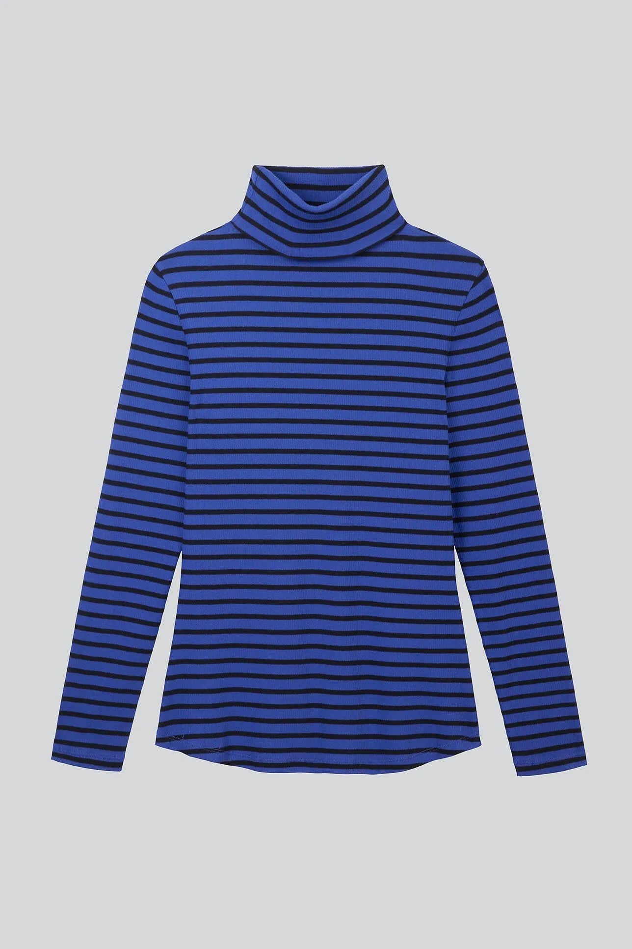 Striped Cotton Roll Neck