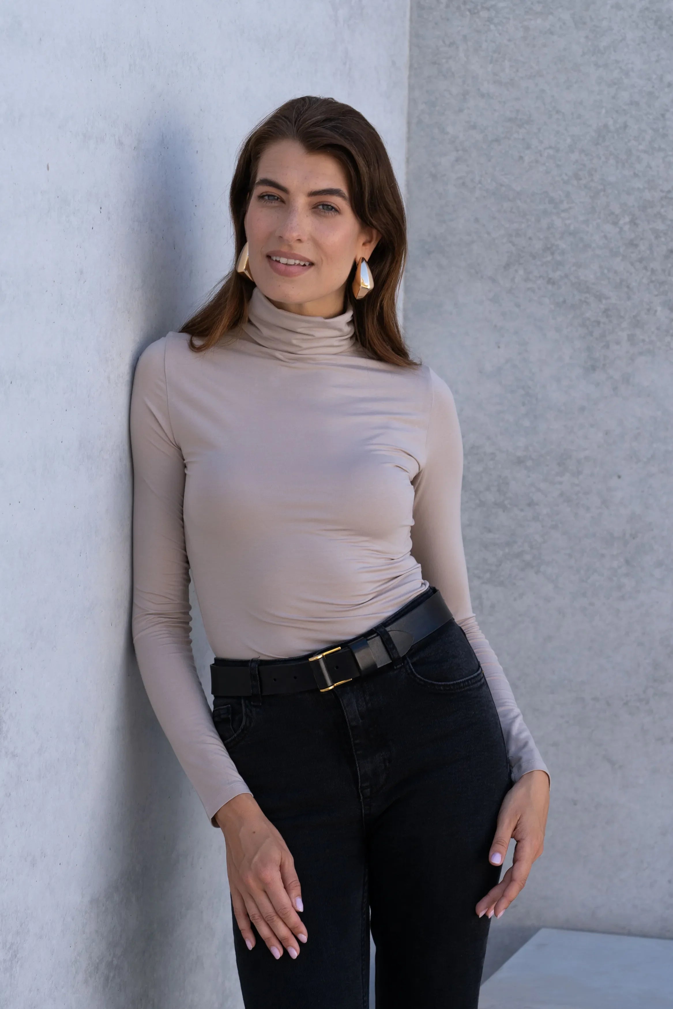 Roll Neck Micro Modal Top