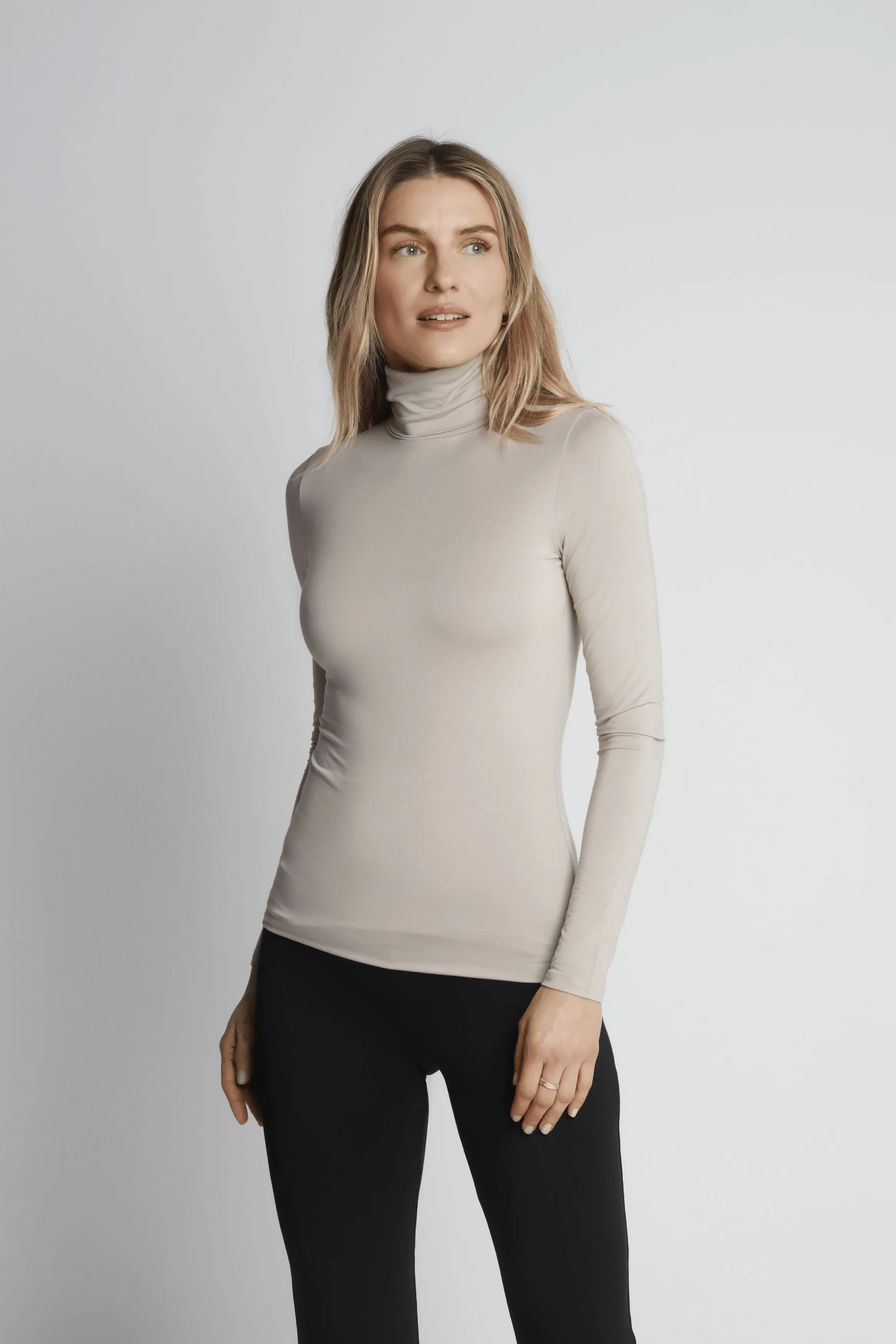 Roll Neck Micro Modal Top