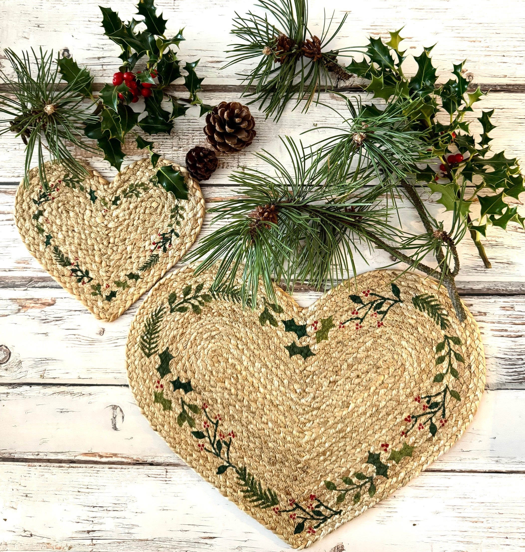Natural Christmas Jute Placemats