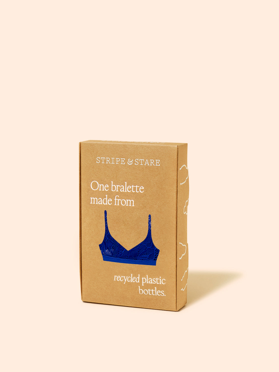Eco Lace Triangle Bra - Azure Blue & Pink Cosmos