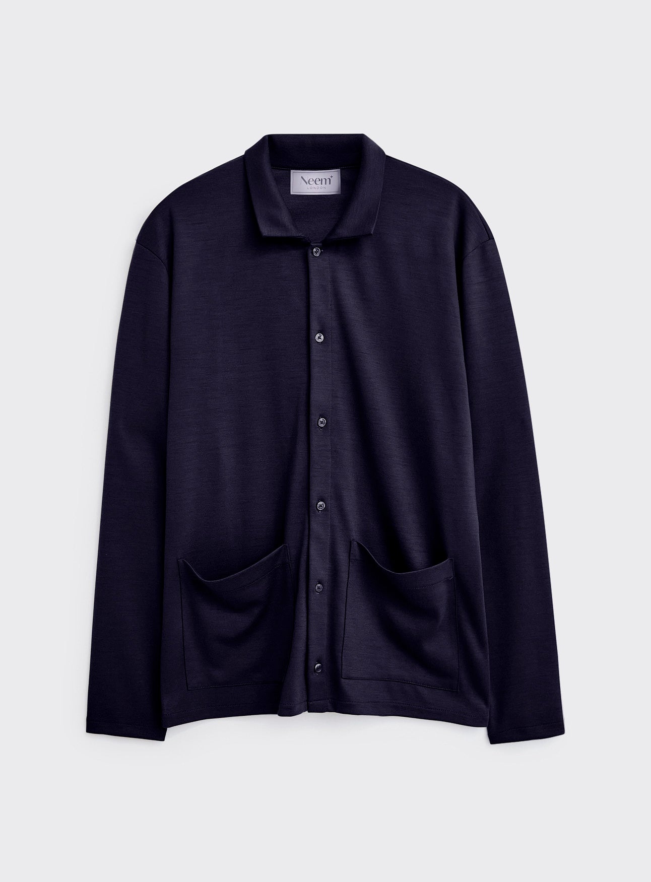 ZQ Merino Super 120s Neem Navy Jersey Cardigan